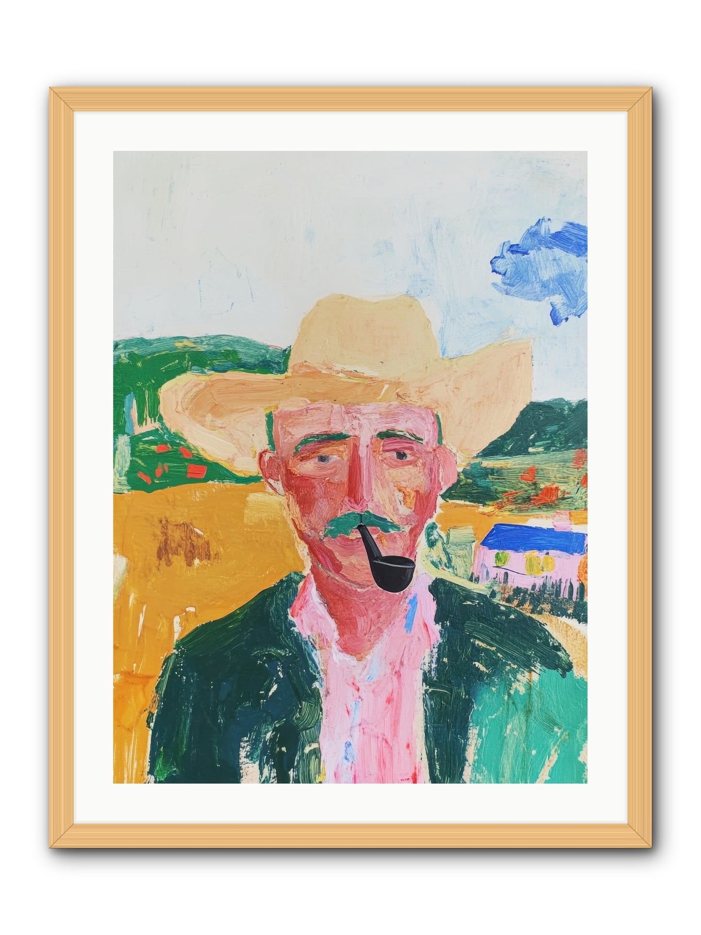 Drifting Smoke -- Framed Print - Natural 24x32