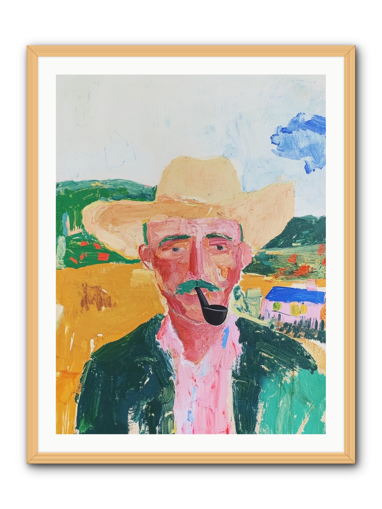 Drifting Smoke -- Framed Print - Natural 30x40