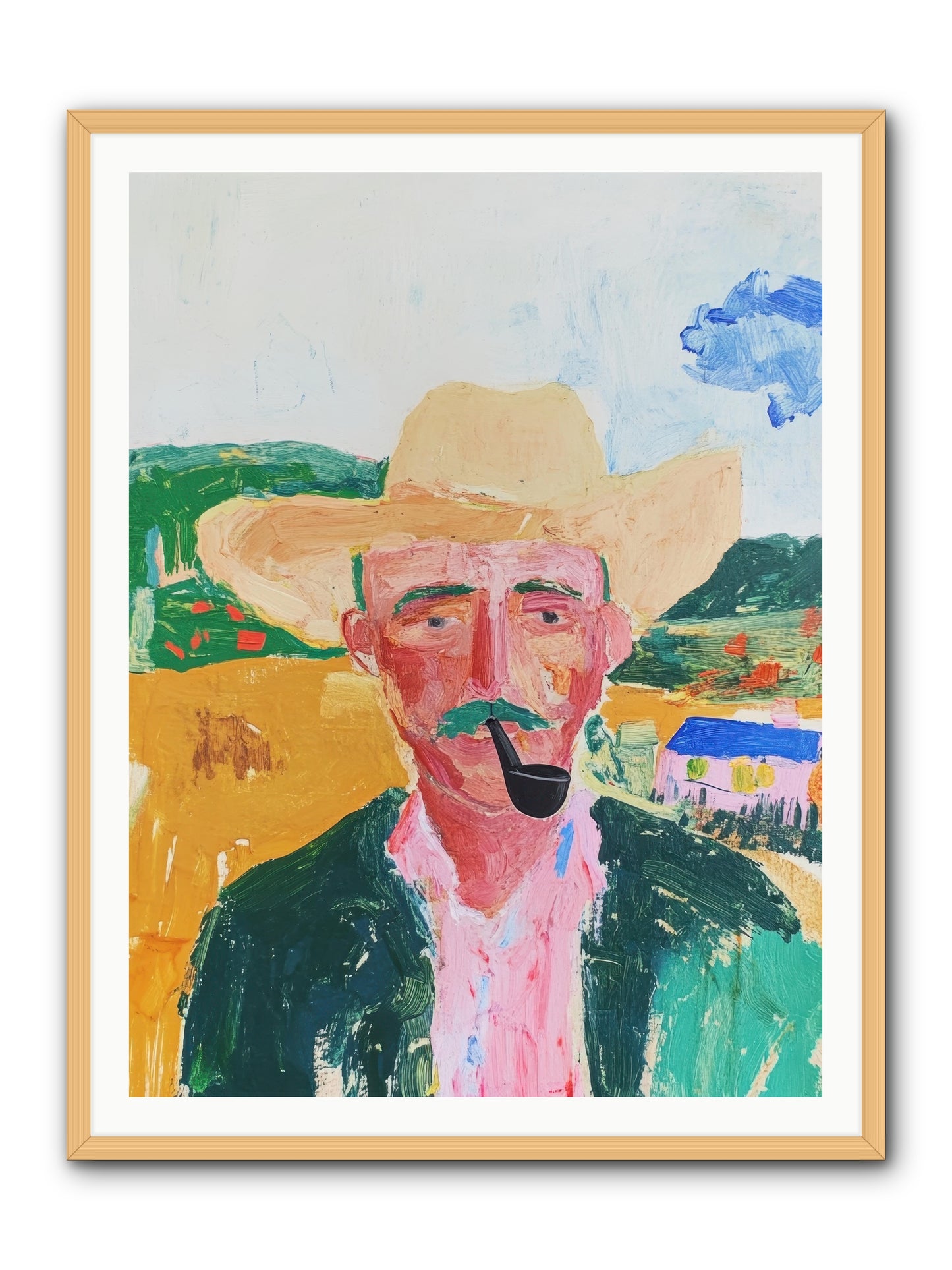 Drifting Smoke -- Framed Print - Natural 36x48
