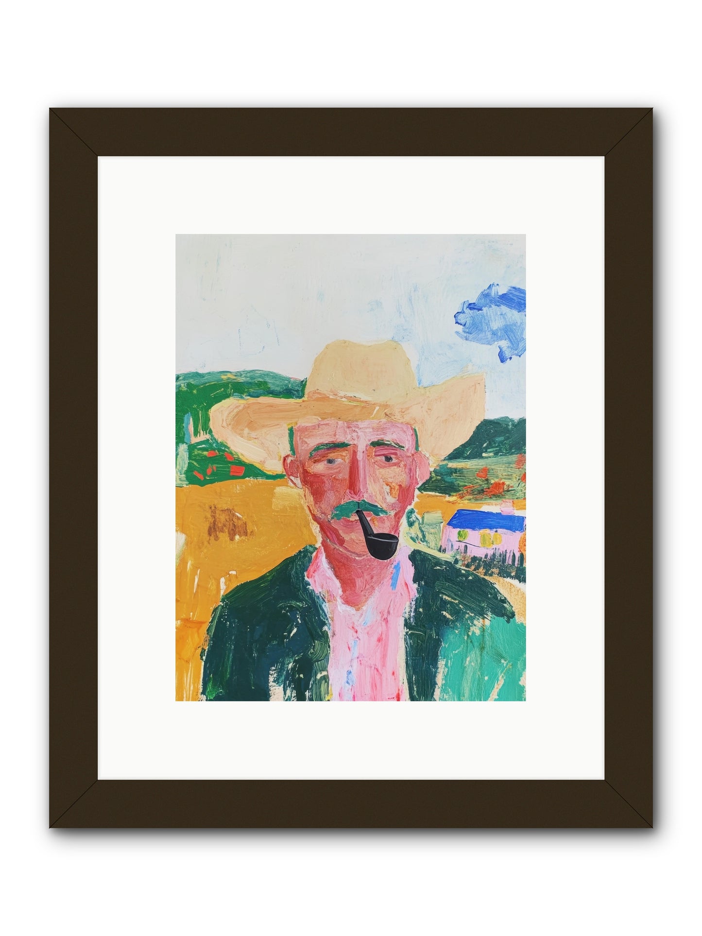 Drifting Smoke -- Framed Print - Black 9x12