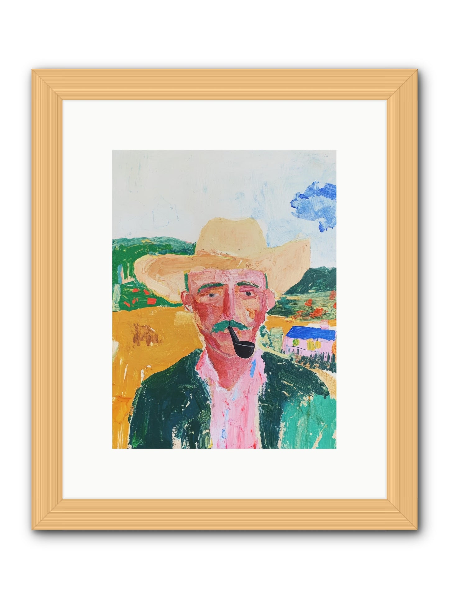 Drifting Smoke -- Framed Print - Natural 9x12