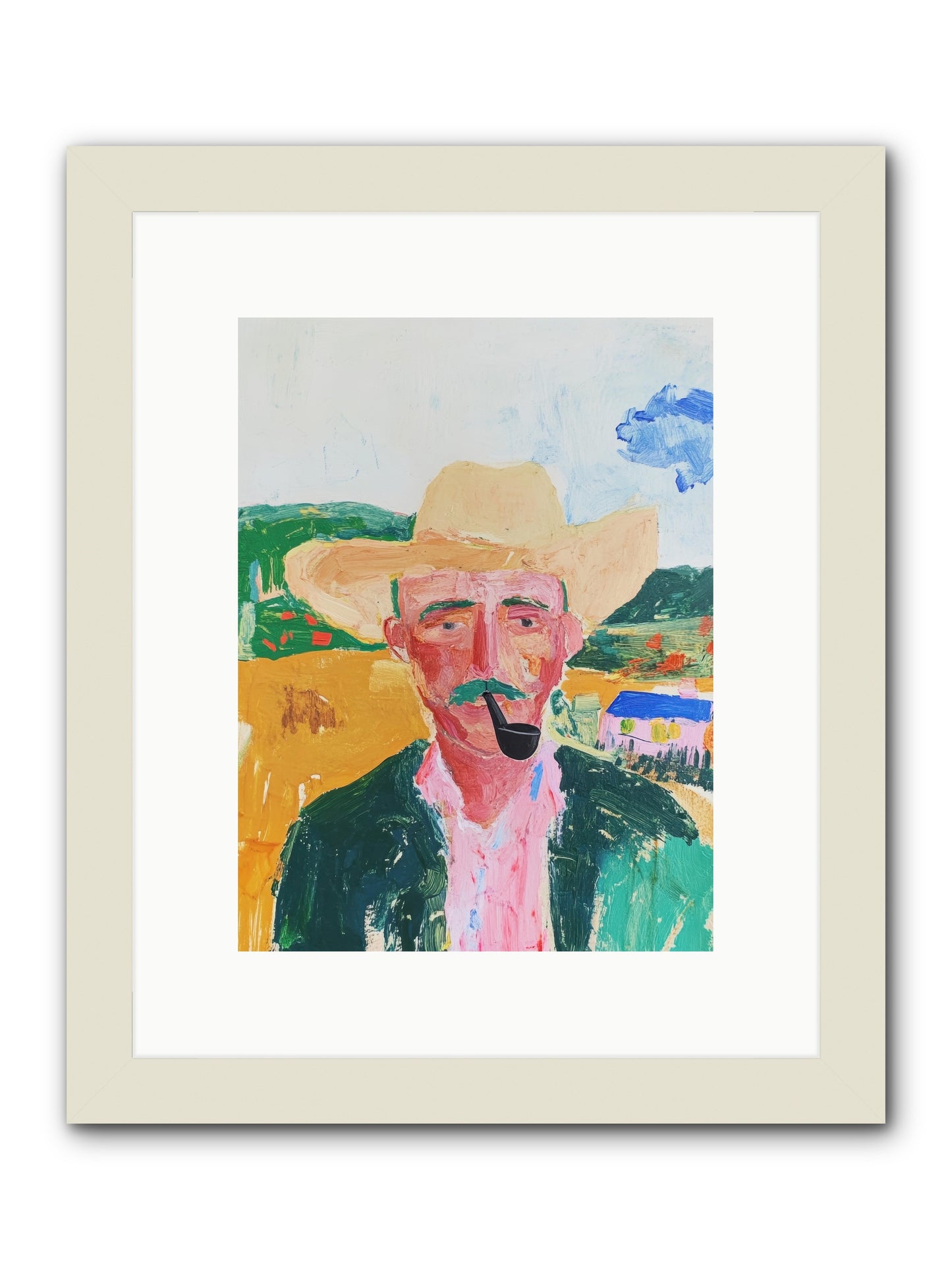 Drifting Smoke -- Framed Print - White 9x12