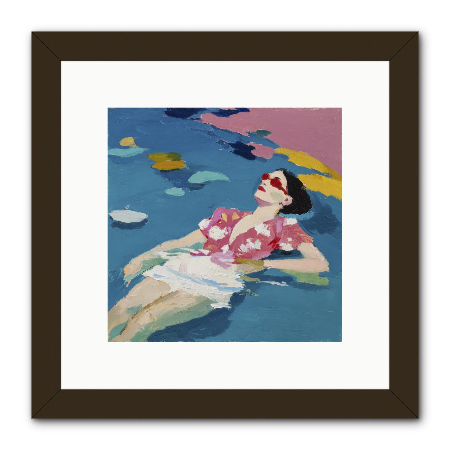 Drifting Through Blue -- Framed Print - Black 10x10