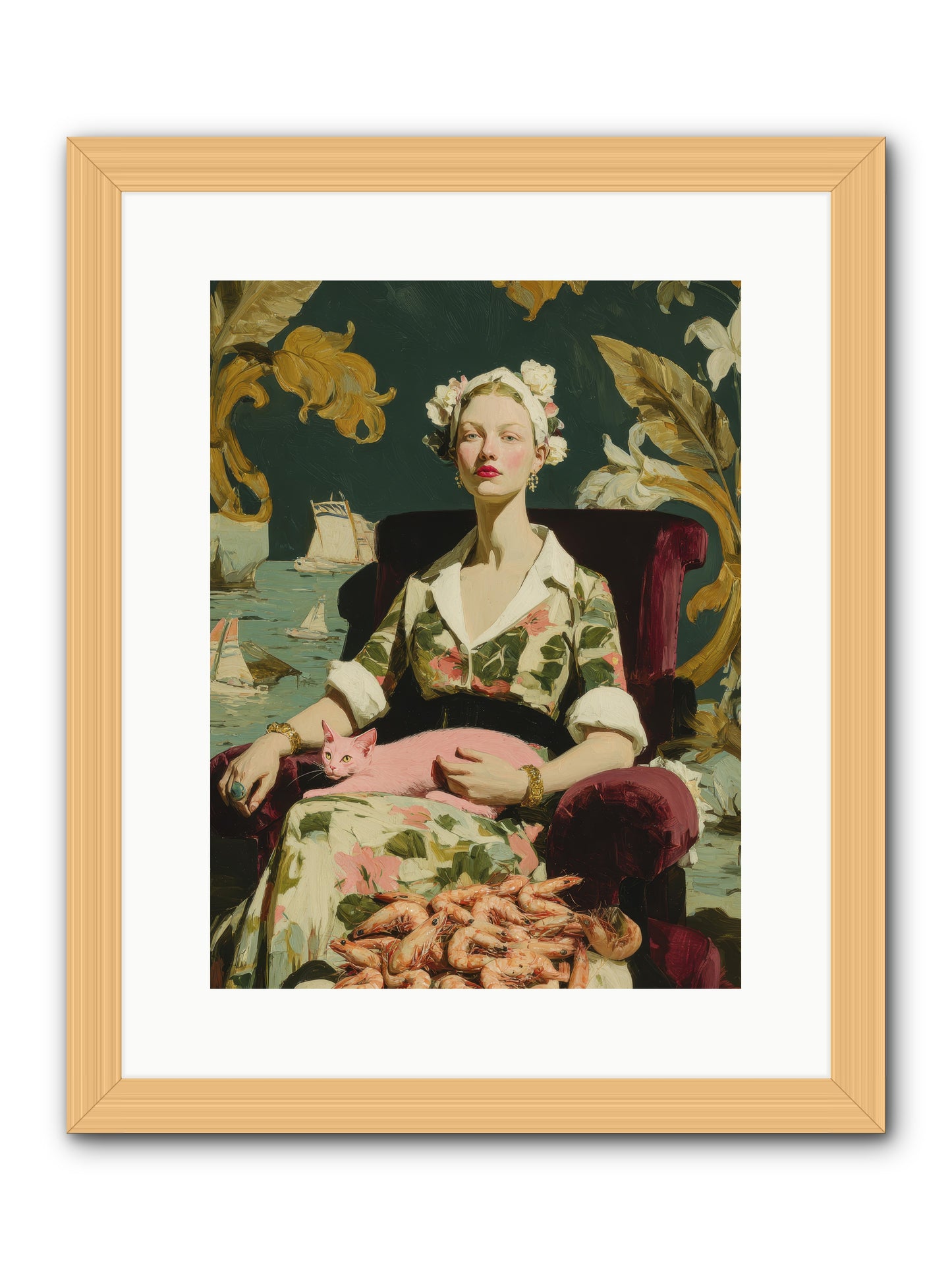 Duchess of Daydreams -- Framed Print - Natural 12x16