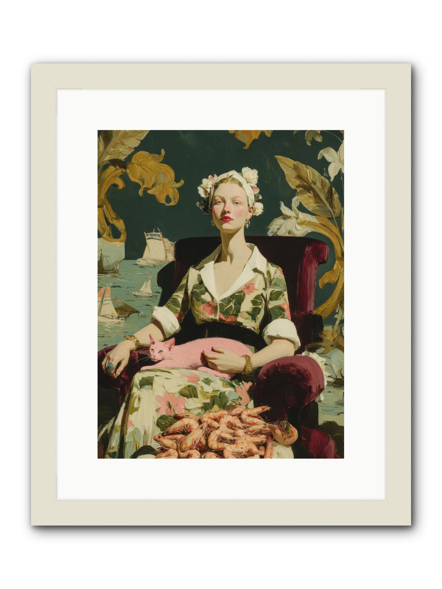 Duchess of Daydreams -- Framed Print - White 12x16