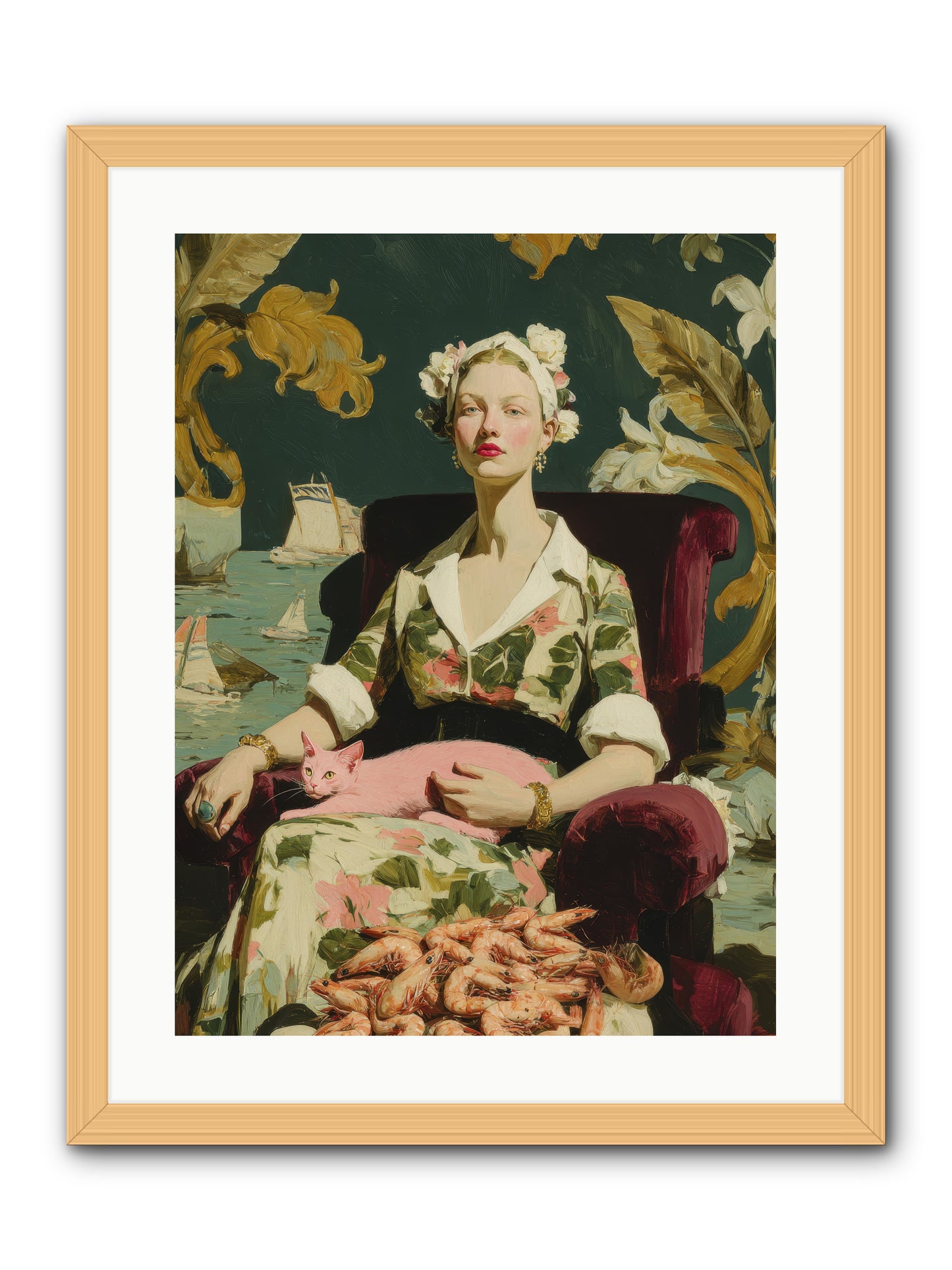 Duchess of Daydreams -- Framed Print - Natural 18x24