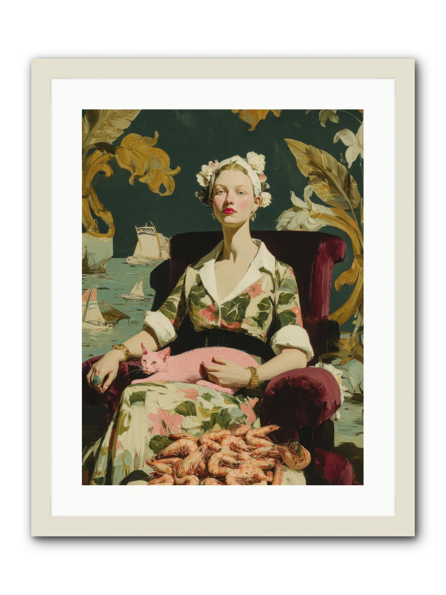 Duchess of Daydreams -- Framed Print - White 18x24