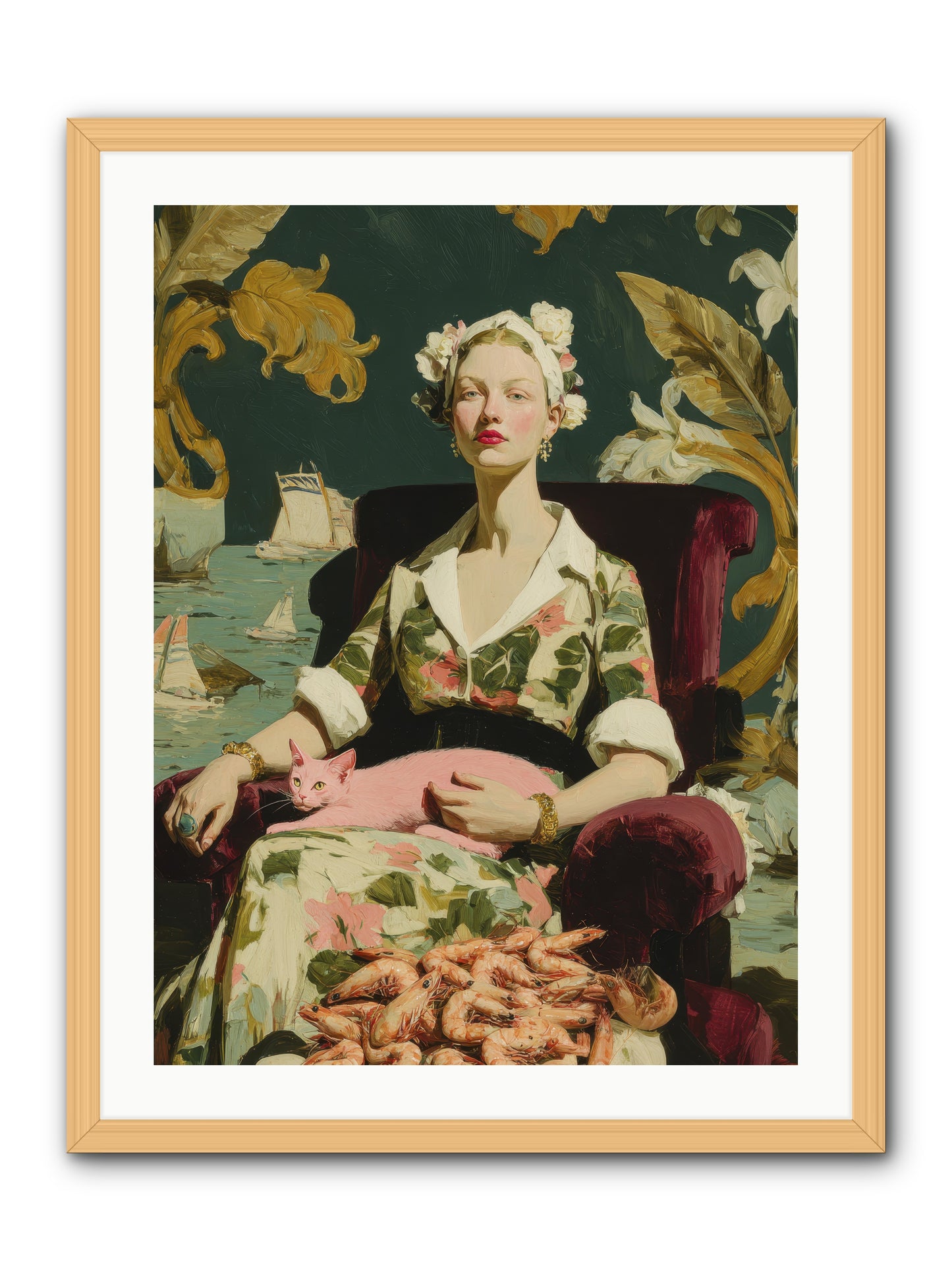 Duchess of Daydreams -- Framed Print - Natural 24x32