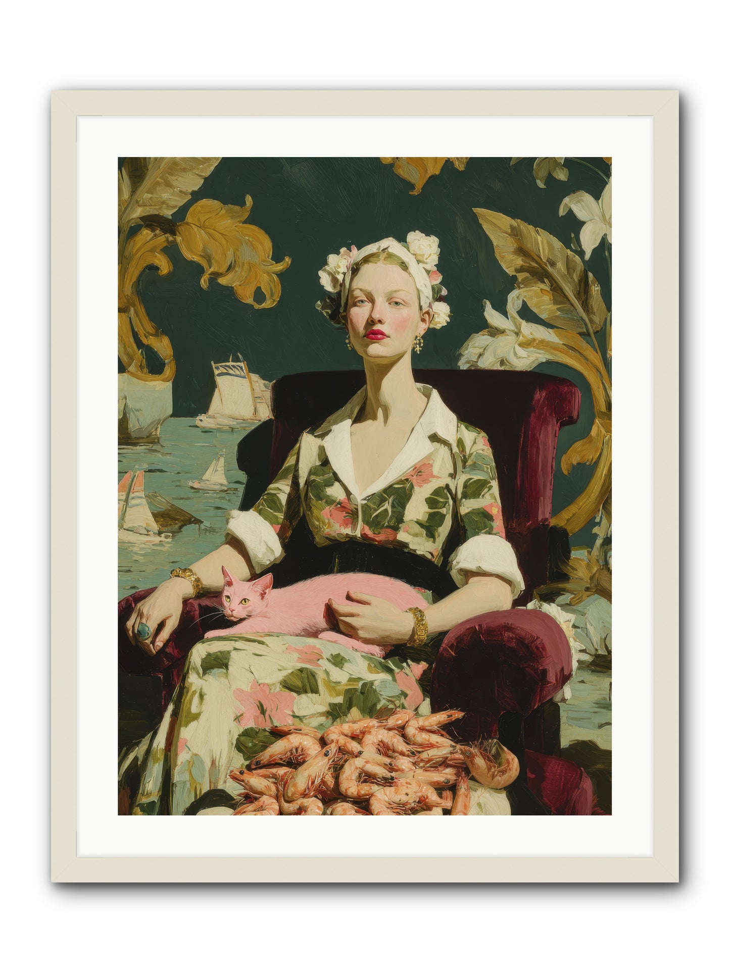 Duchess of Daydreams -- Framed Print - White 24x32