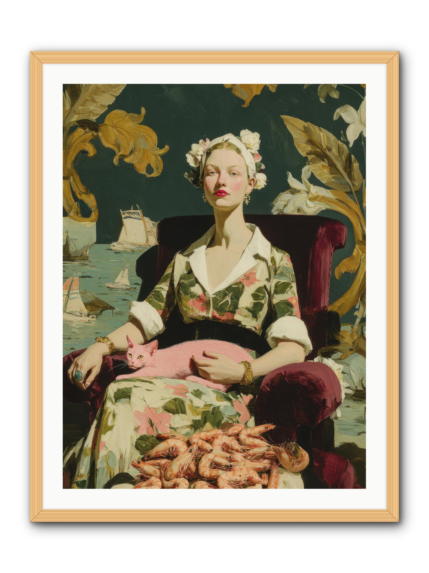 Duchess of Daydreams -- Framed Print - Natural 30x40