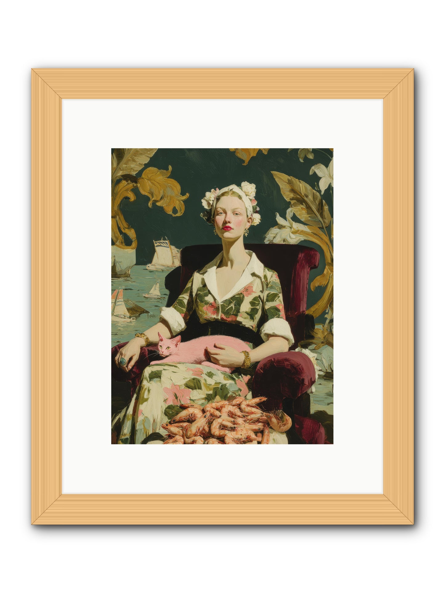 Duchess of Daydreams -- Framed Print - Natural 9x12