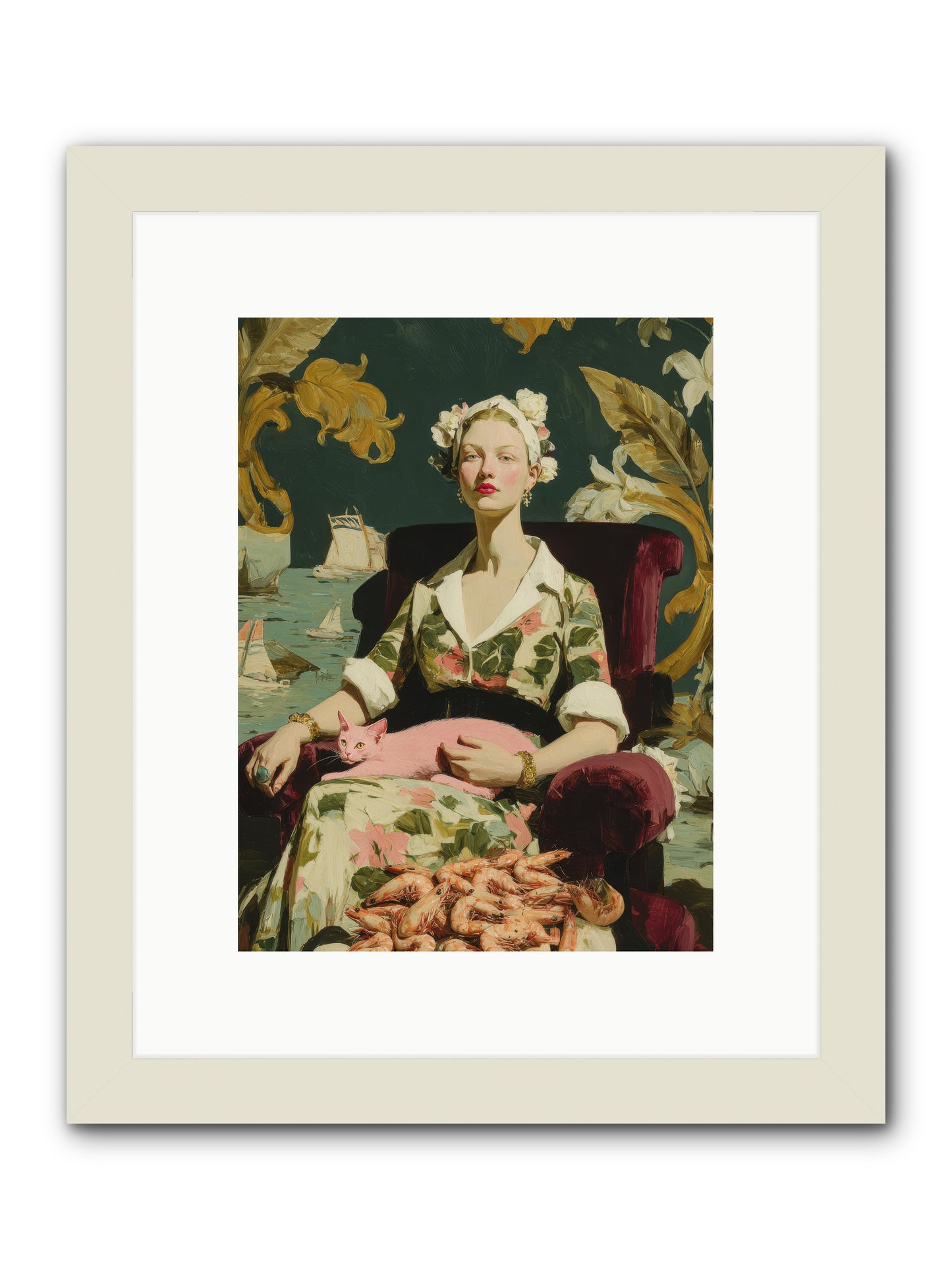 Duchess of Daydreams -- Framed Print - White 9x12