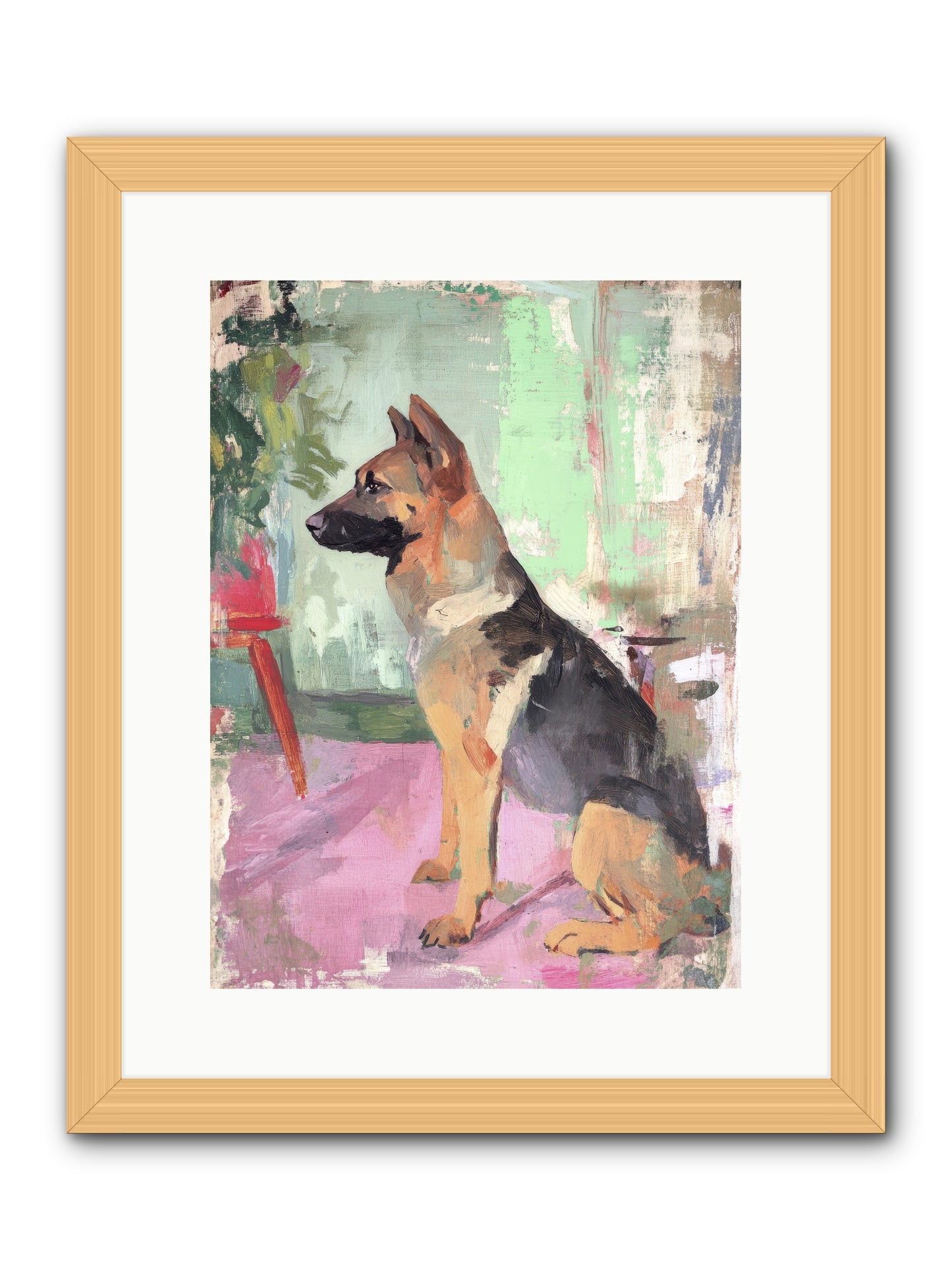 Duke -- Framed Print - Natural 12x16