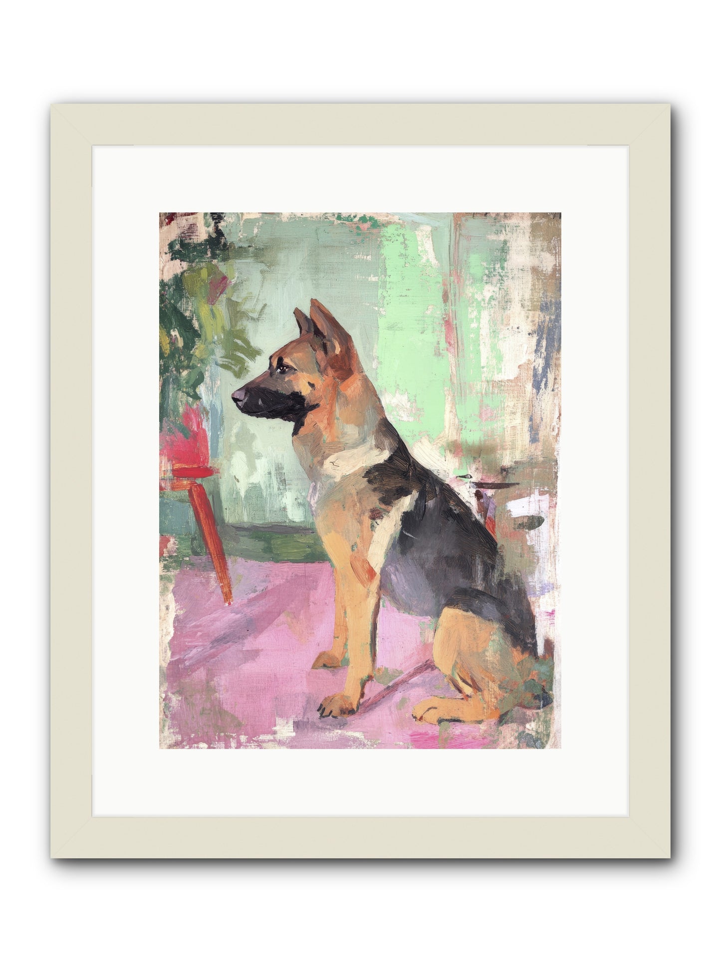 Duke -- Framed Print - White 12x16