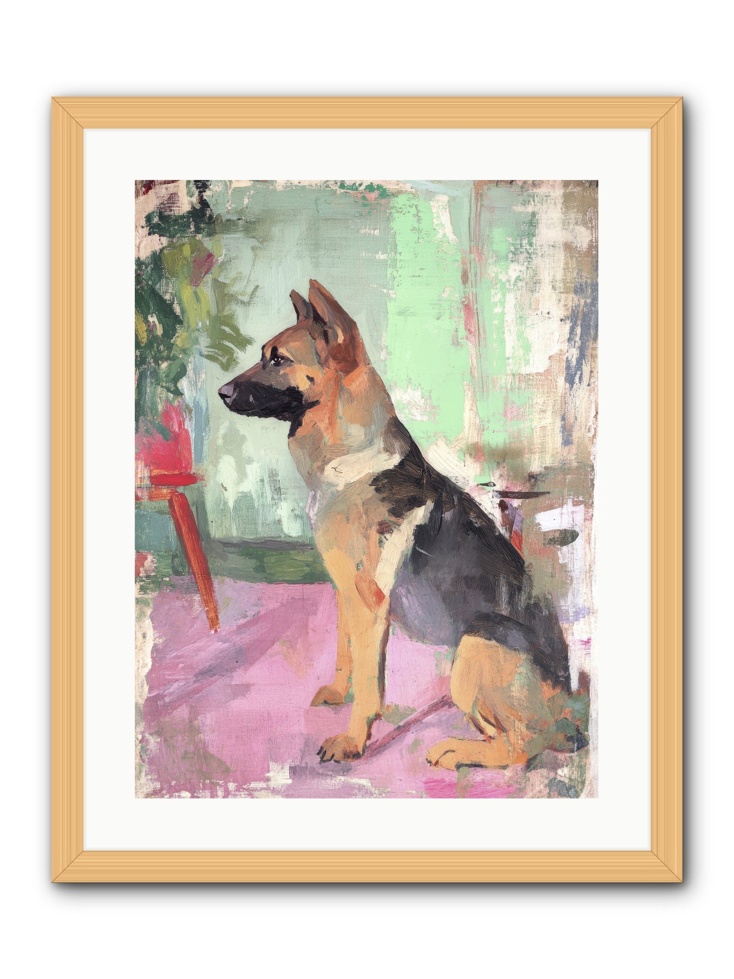 Duke -- Framed Print - Natural 18x24
