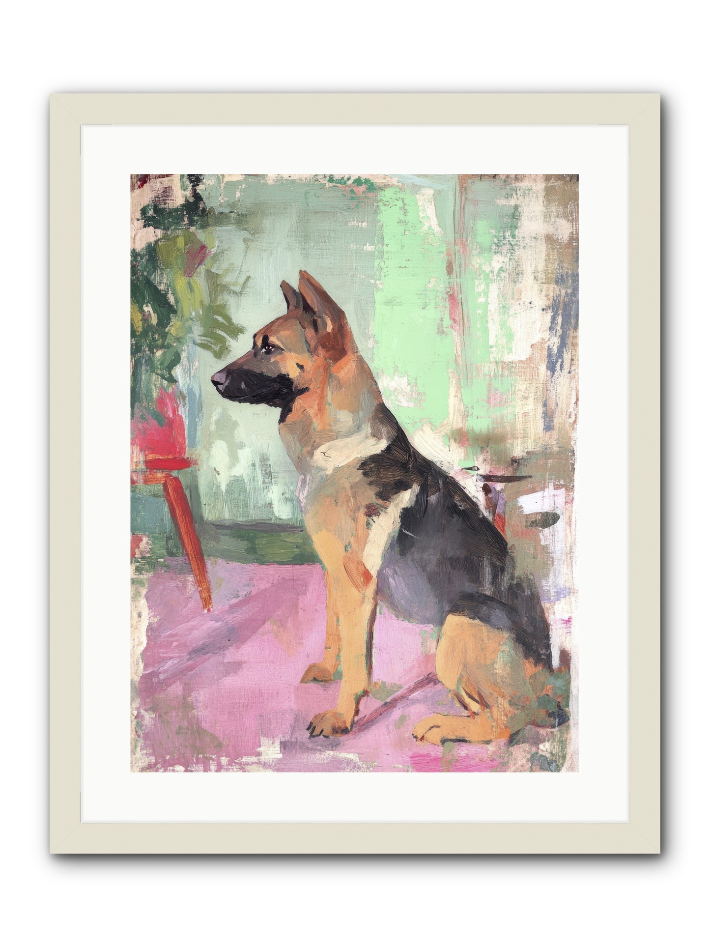 Duke -- Framed Print - White 18x24