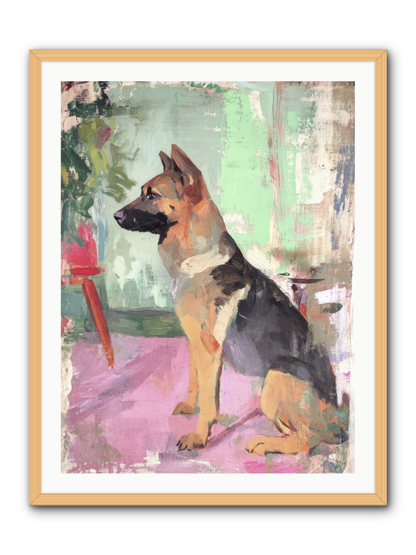 Duke -- Framed Print - Natural 30x40