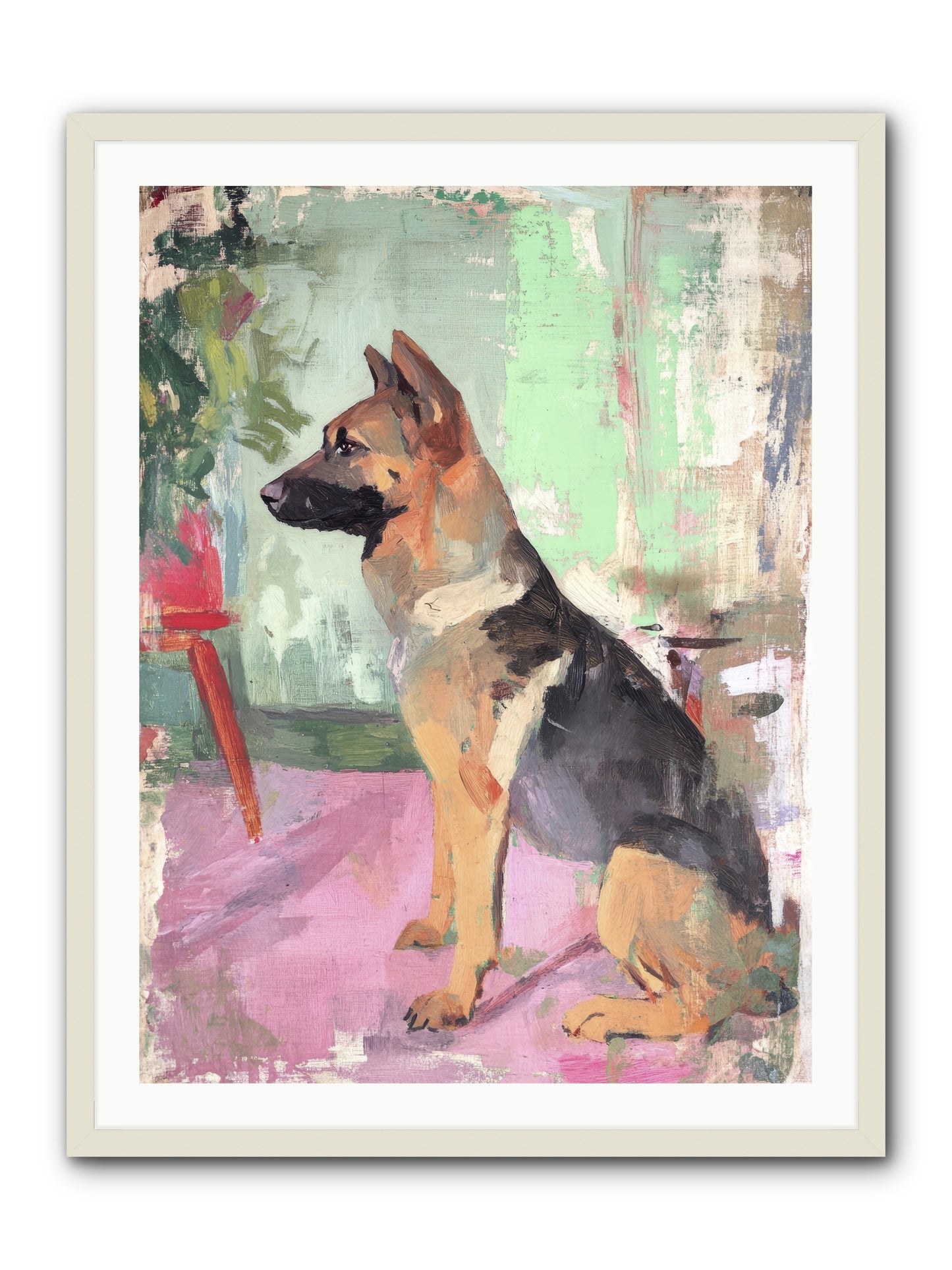 Duke -- Framed Print - White 30x40