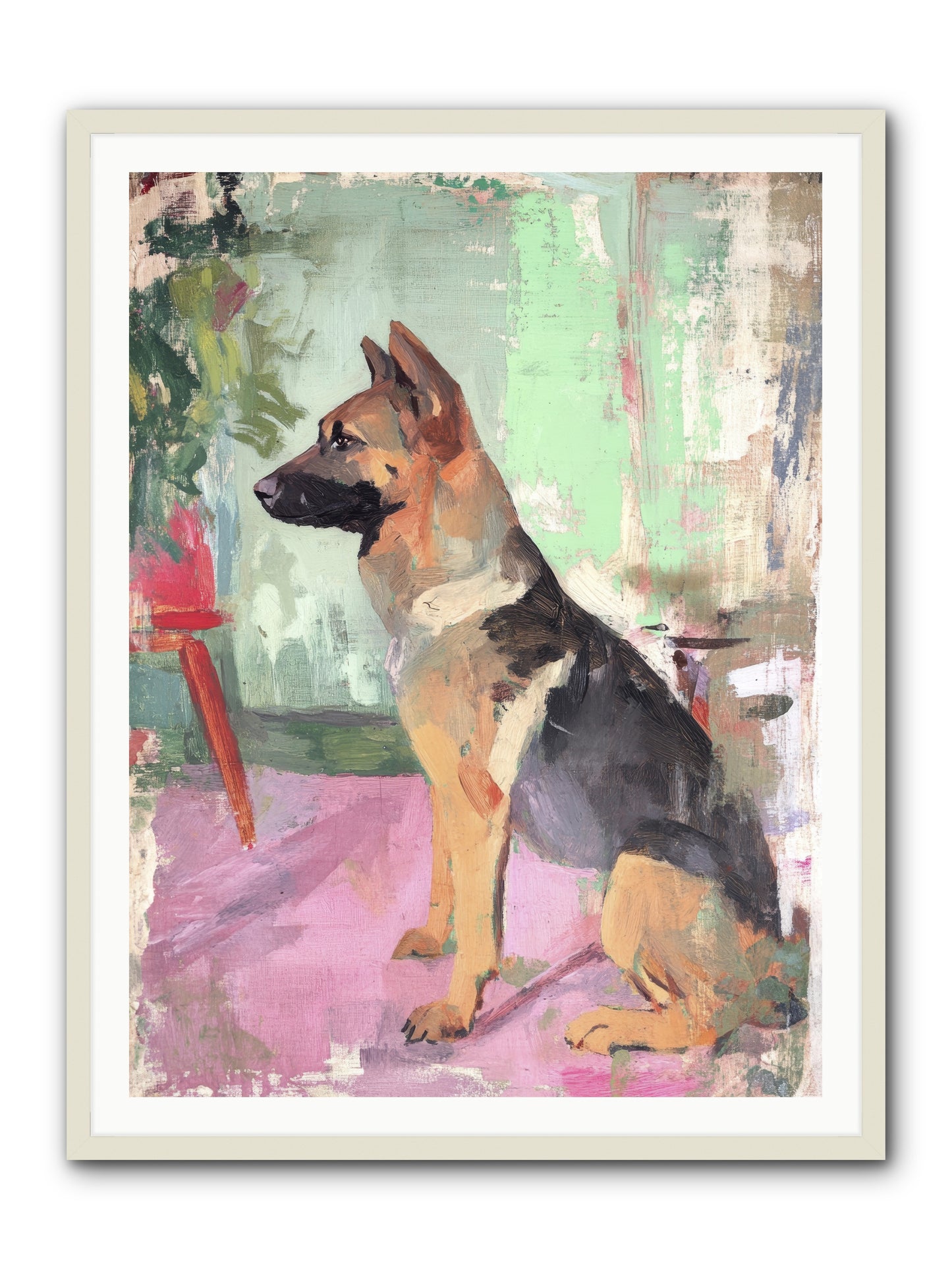 Duke -- Framed Print - White 36x48