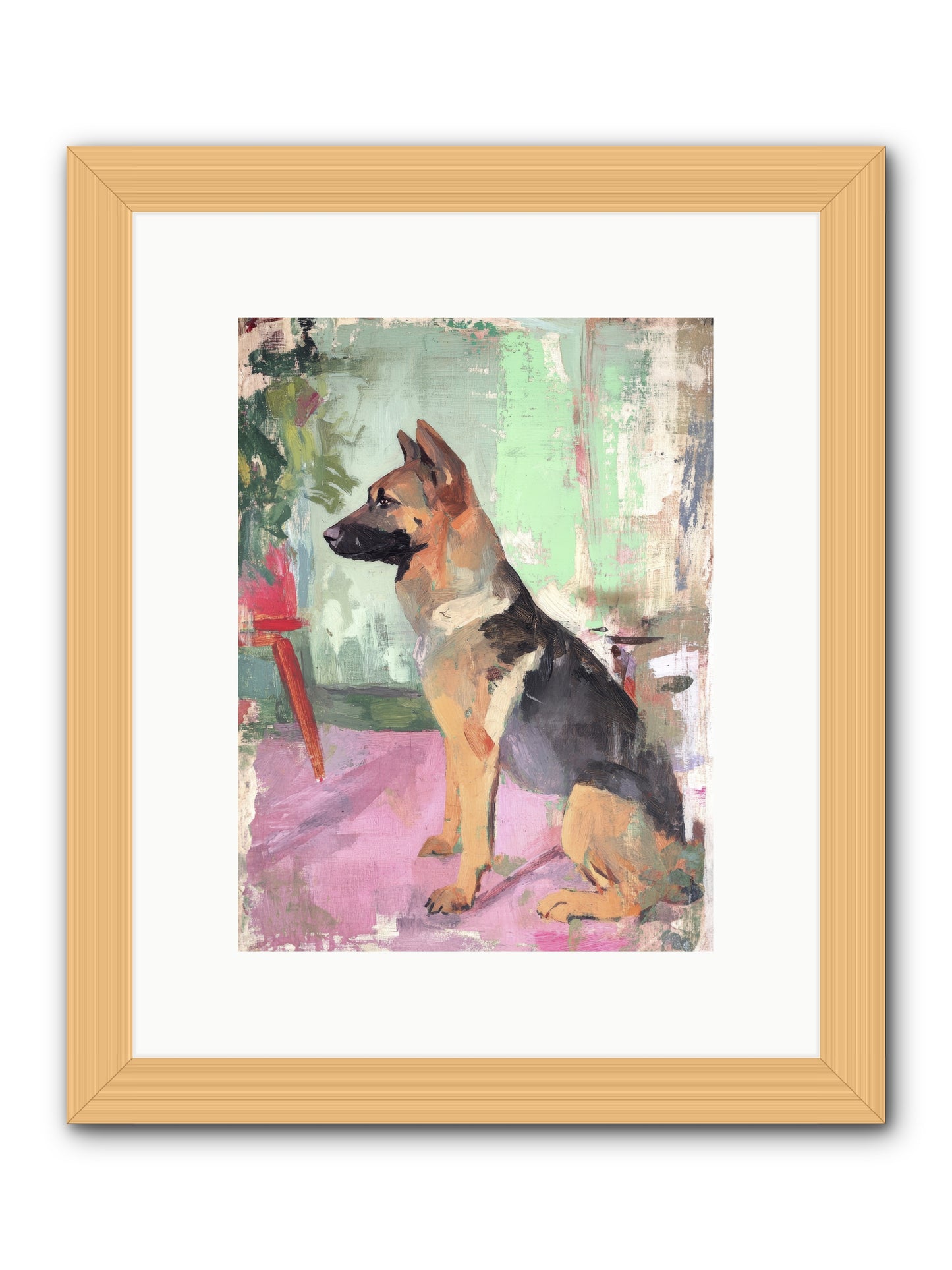 Duke -- Framed Print - Natural 9x12