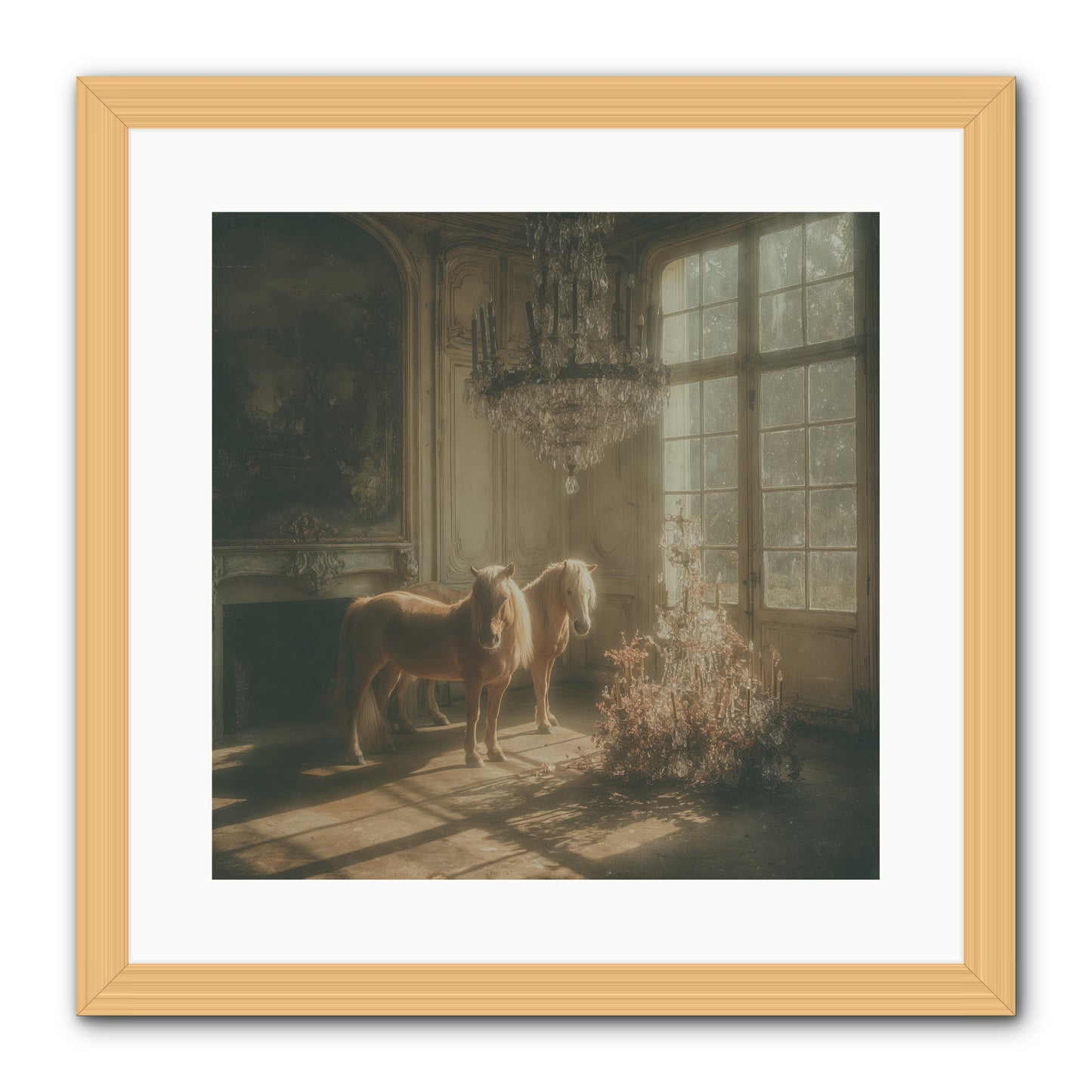 Dusk Made of Honey -- Framed Print - Natural 16x16