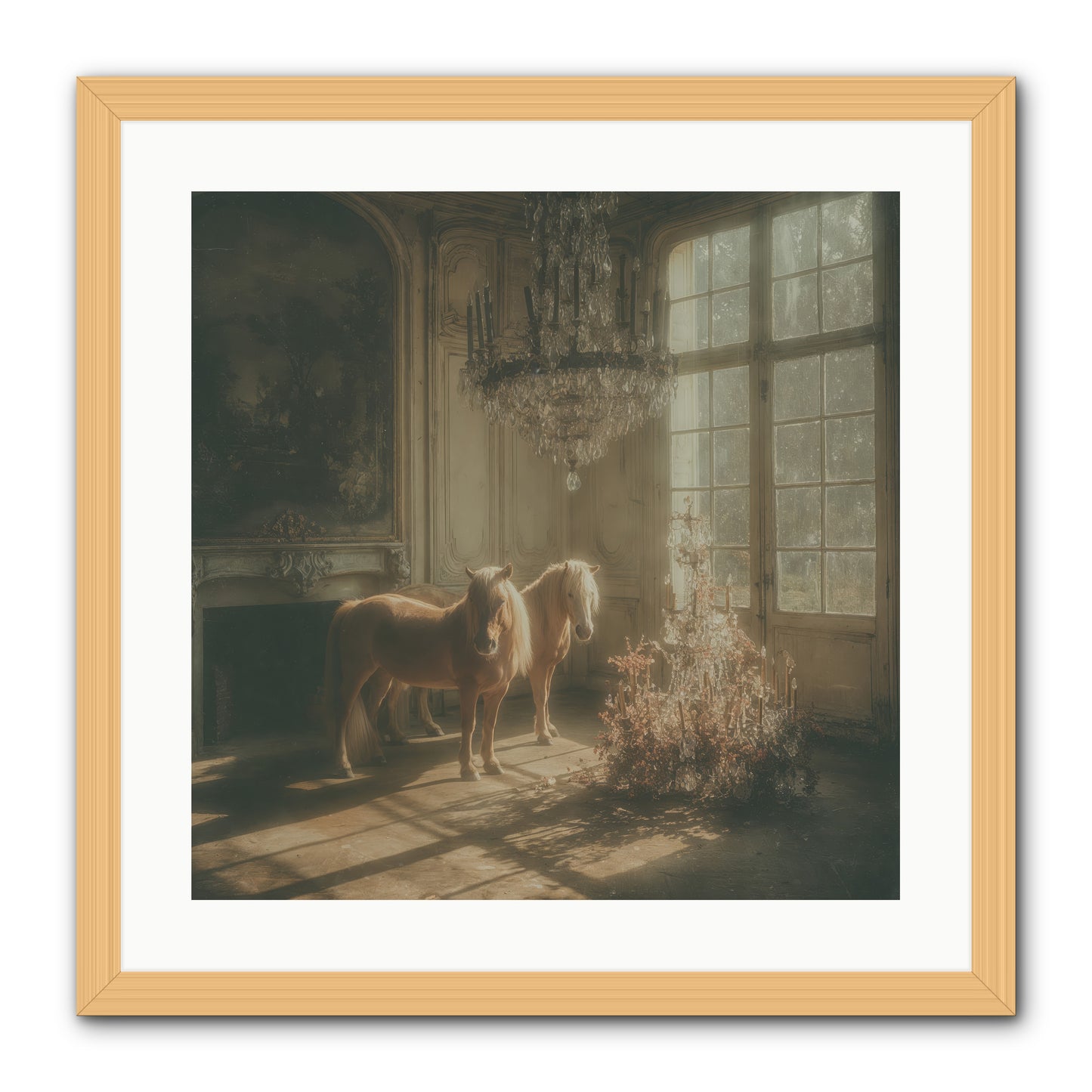 Dusk Made of Honey -- Framed Print - Natural 20x20