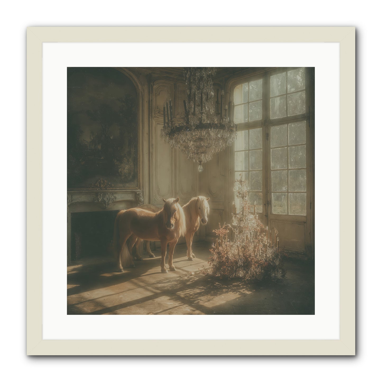 Dusk Made of Honey -- Framed Print - White 20x20