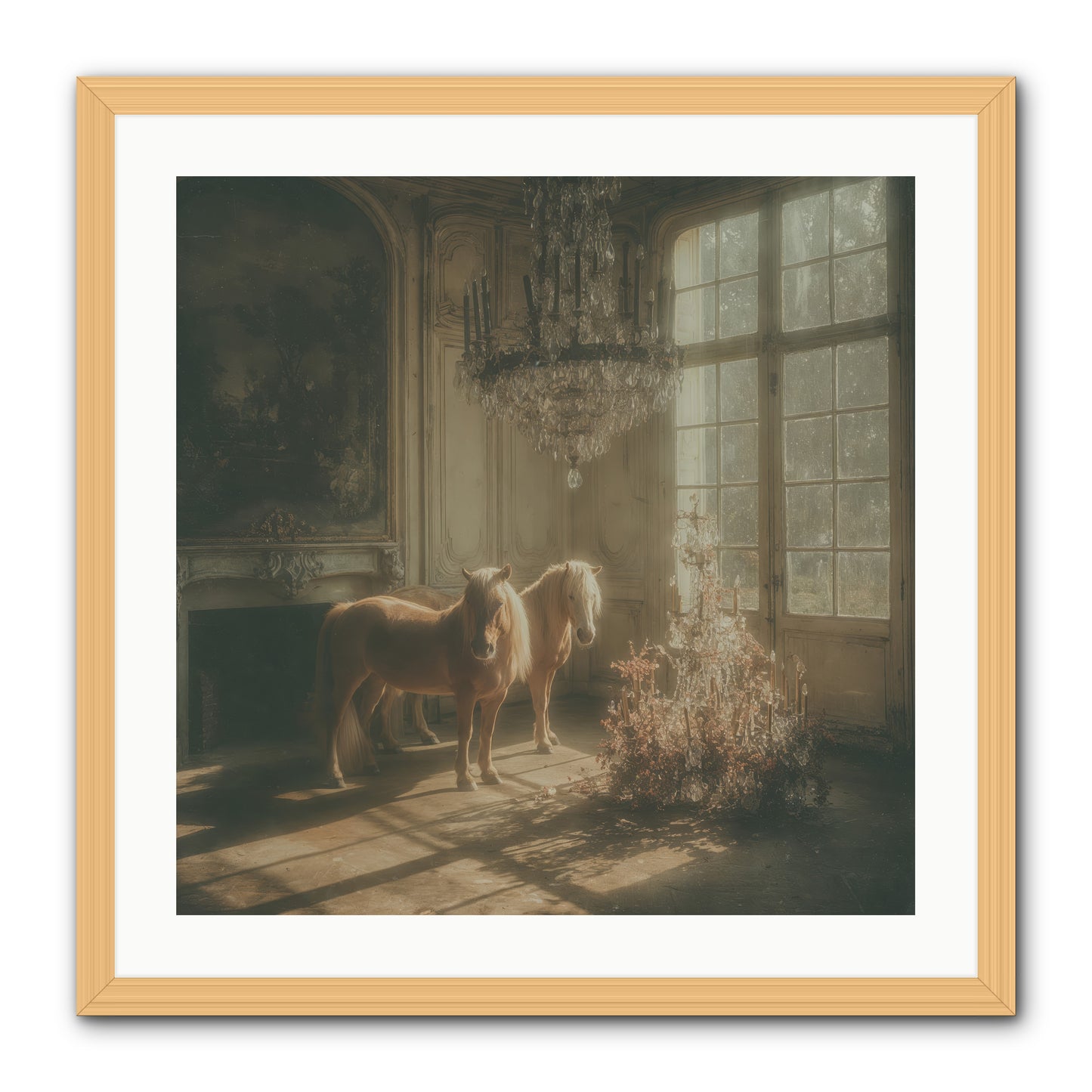 Dusk Made of Honey -- Framed Print - Natural 24x24