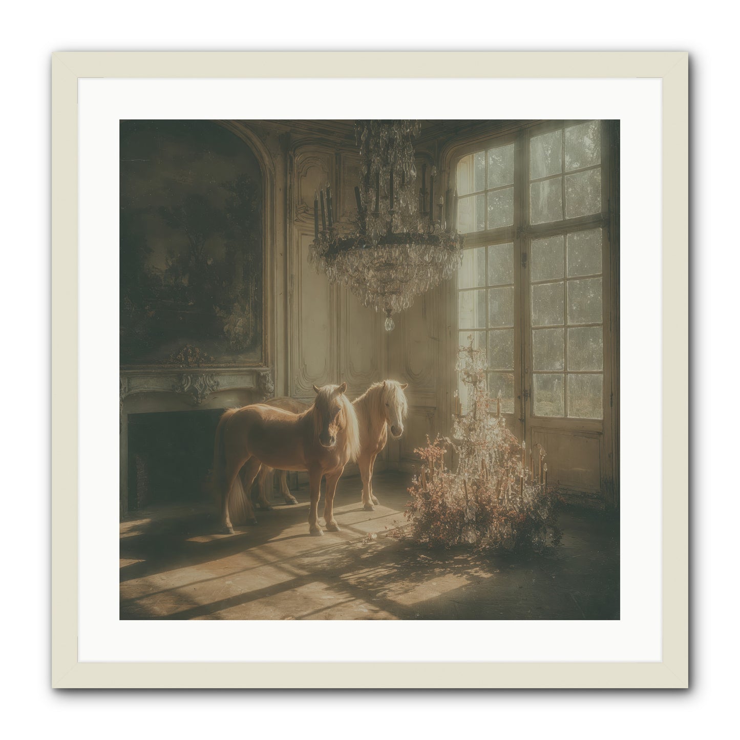 Dusk Made of Honey -- Framed Print - White 24x24