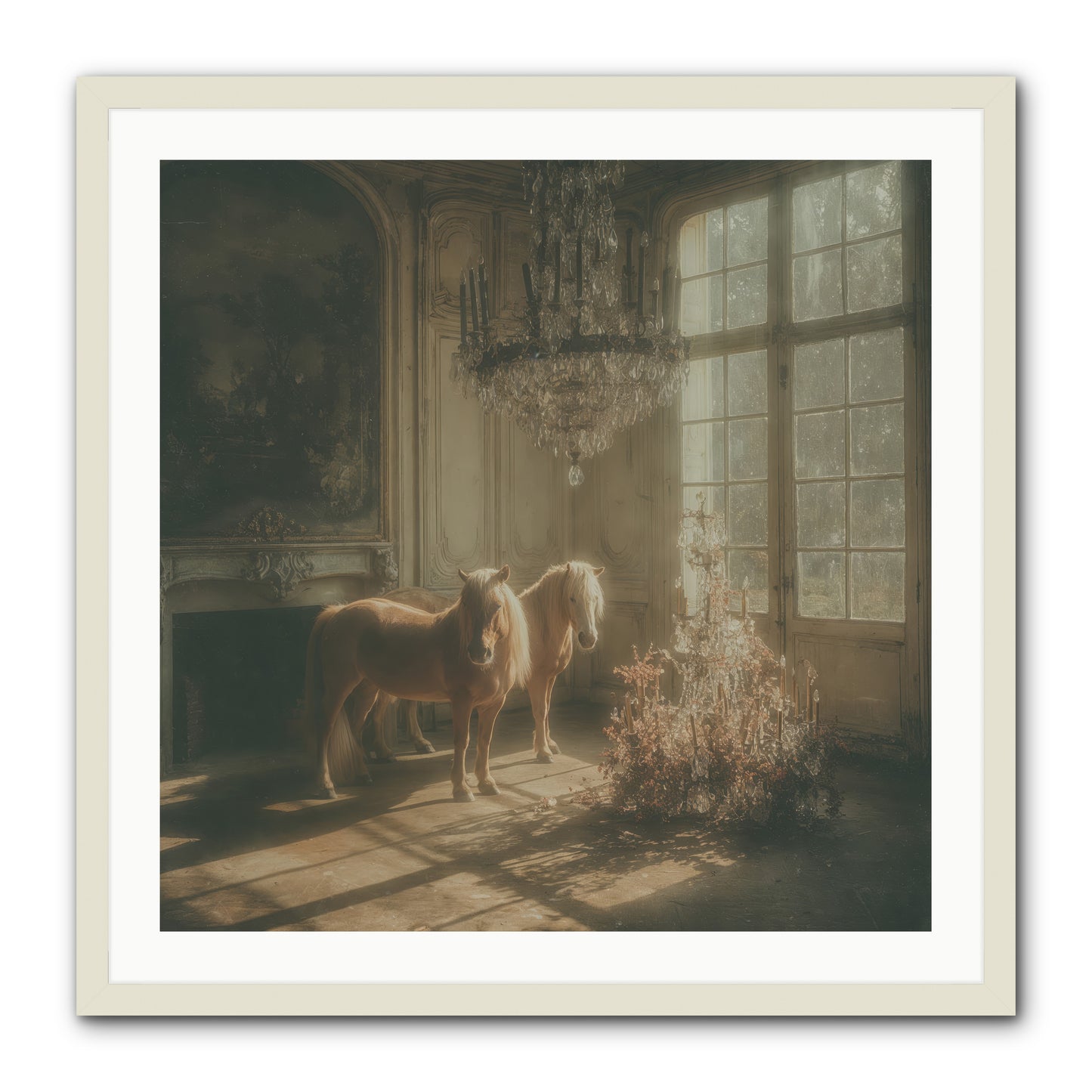 Dusk Made of Honey -- Framed Print - White 30x30