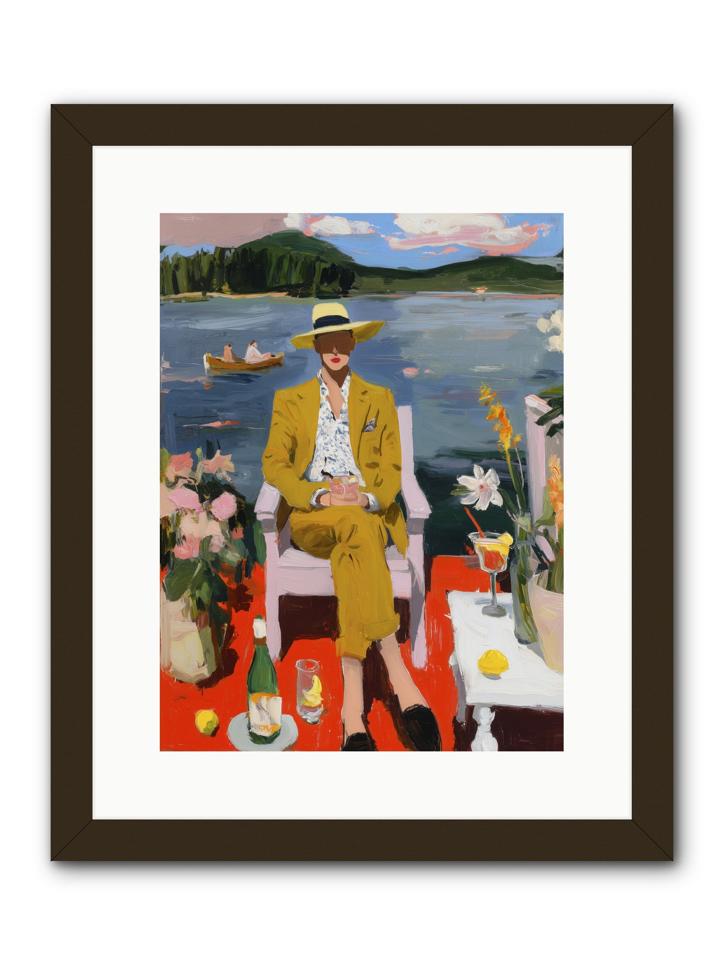 Dusk & Drinks -- Framed Print - Black 12x16