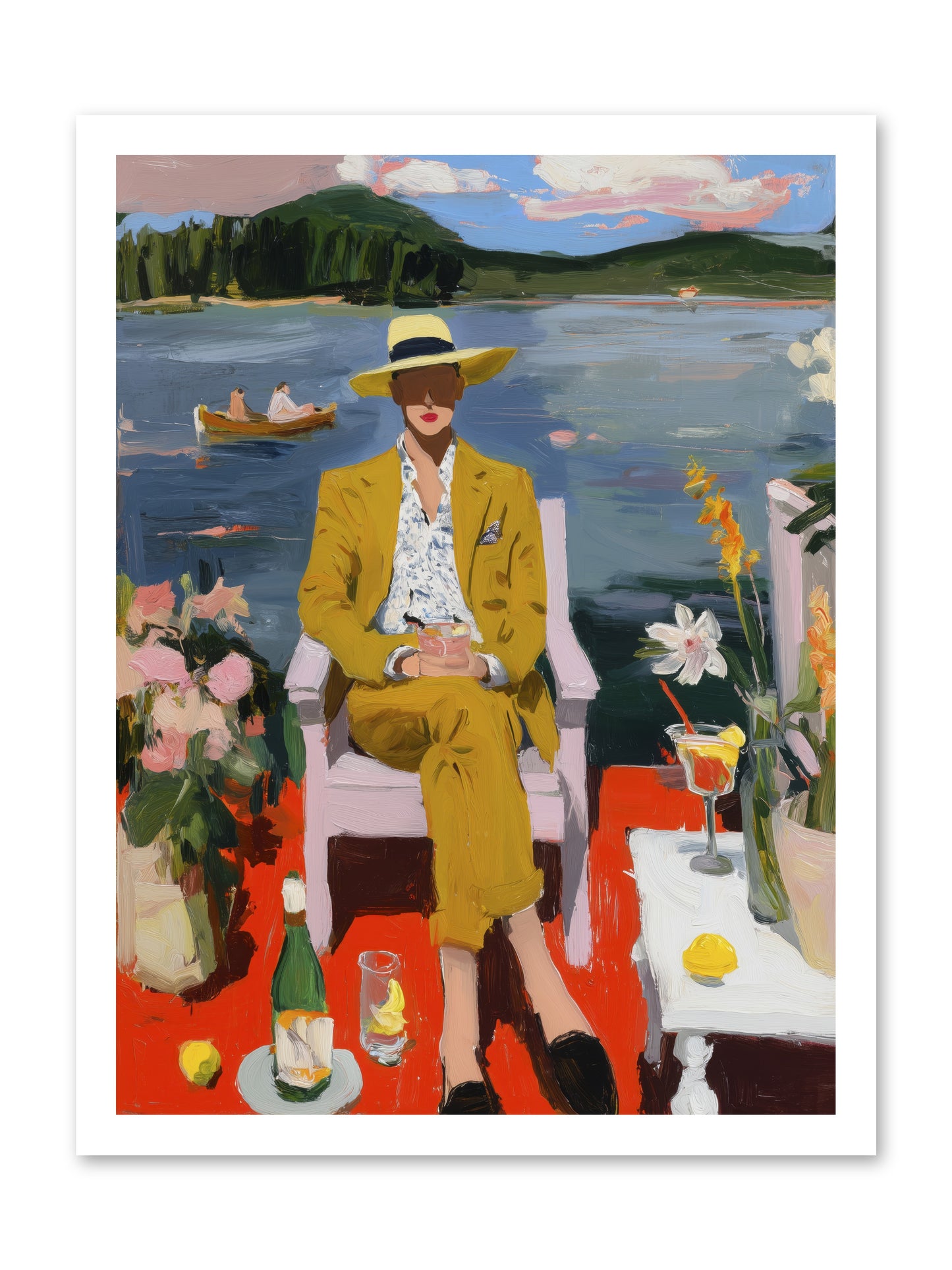 Dusk & Drinks -- Loose Canvas Print 18x24