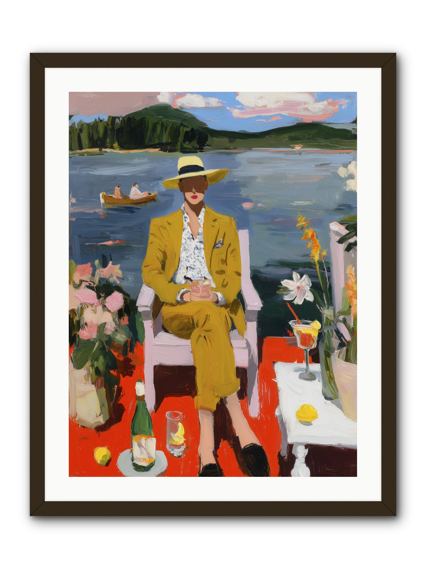 Dusk & Drinks -- Framed Print - Black 24x32