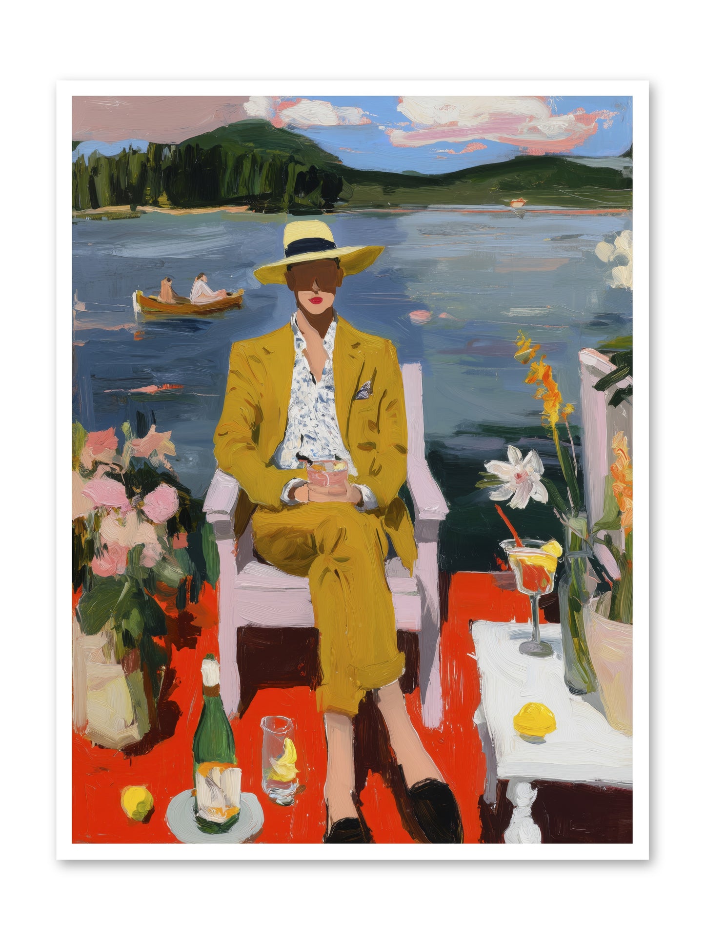 Dusk & Drinks -- Loose Canvas Print 36x48