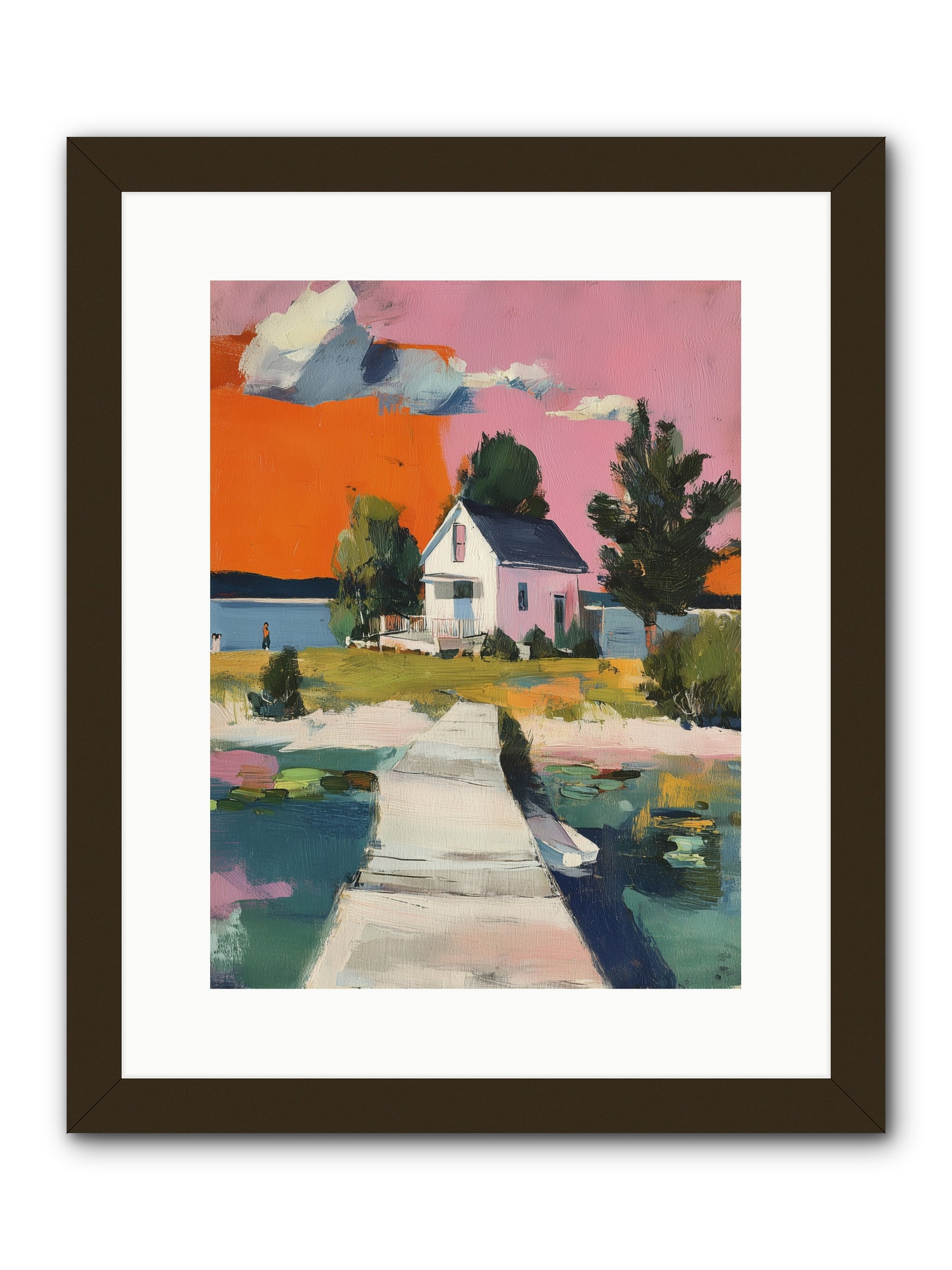 Dusk's Sweet Kiss -- Framed Print - Black 12x16