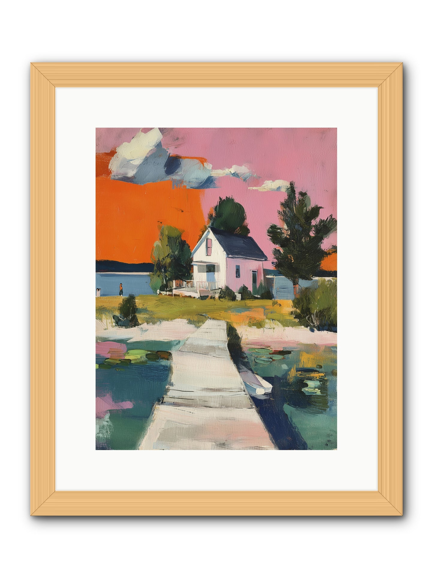 Dusk's Sweet Kiss -- Framed Print - Natural 12x16