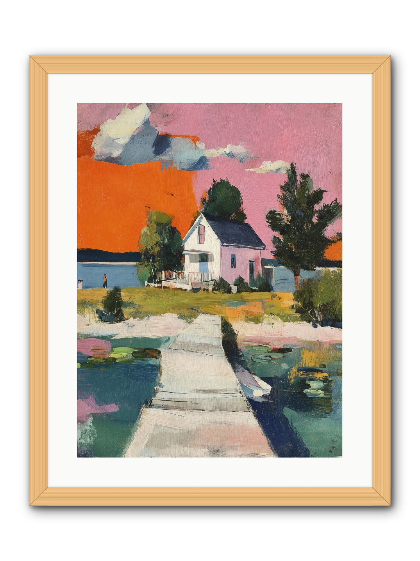 Dusk's Sweet Kiss -- Framed Print - Natural 18x24