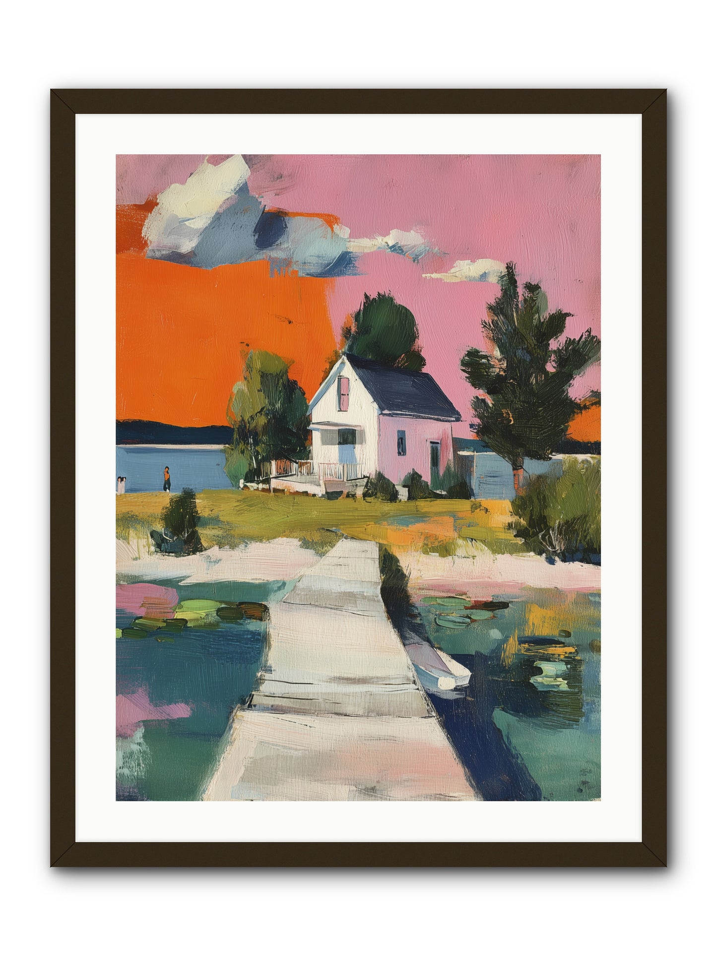 Dusk's Sweet Kiss -- Framed Print - Black 24x32