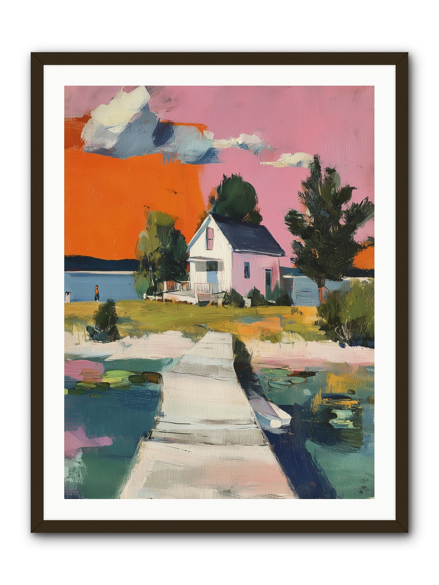Dusk's Sweet Kiss -- Framed Print - Black 30x40