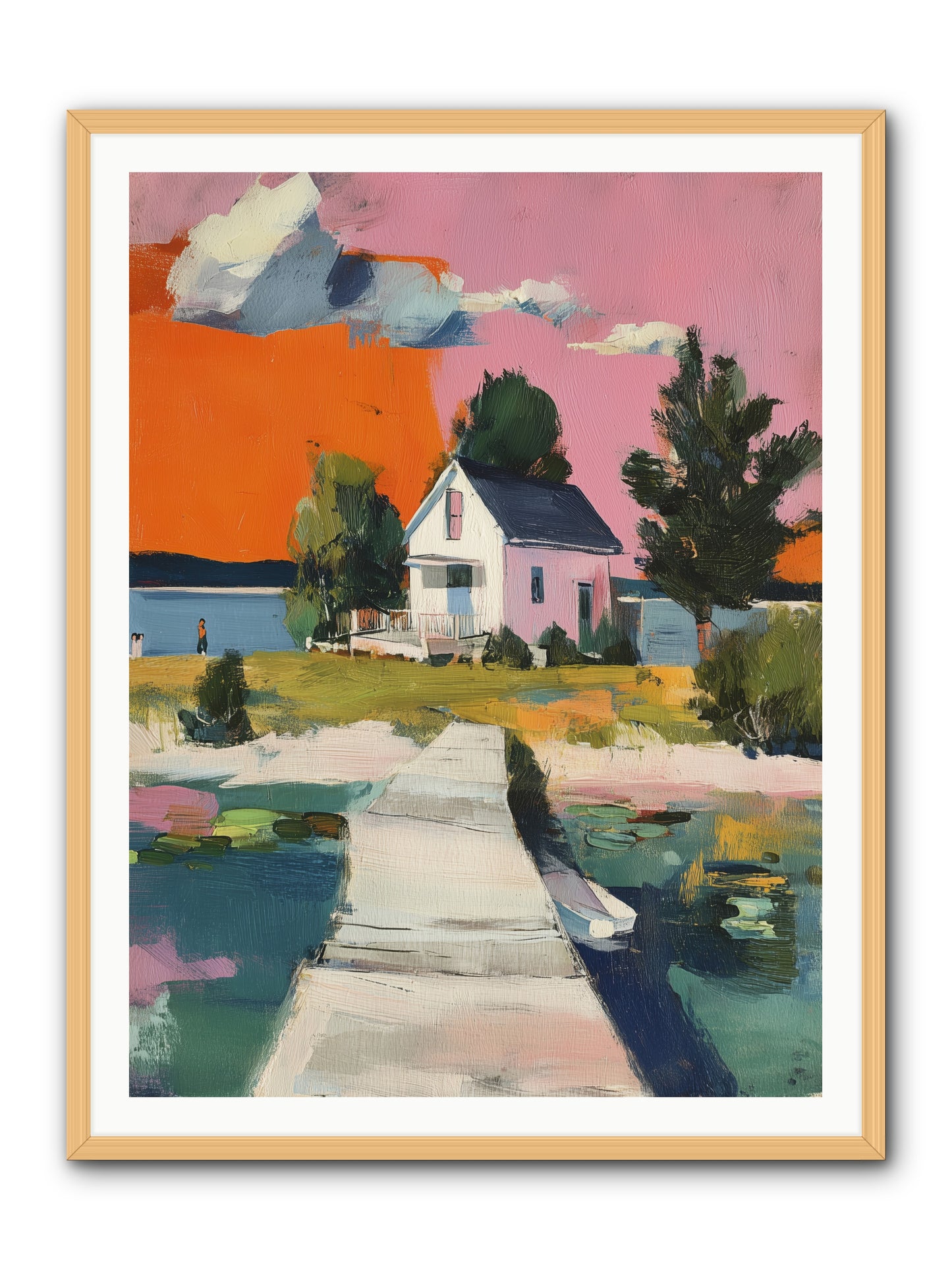 Dusk's Sweet Kiss -- Framed Print - Natural 36x48