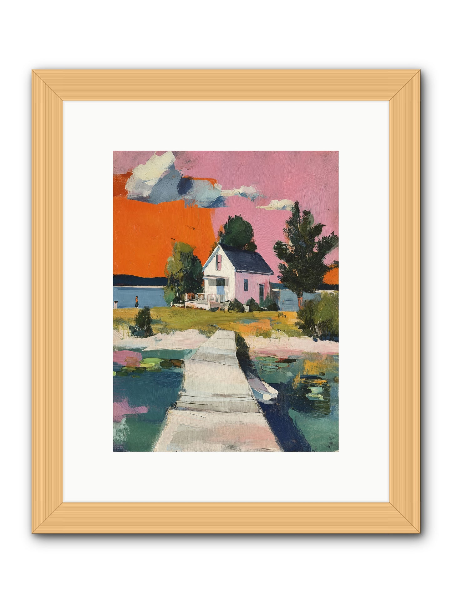 Dusk's Sweet Kiss -- Framed Print - Natural 9x12