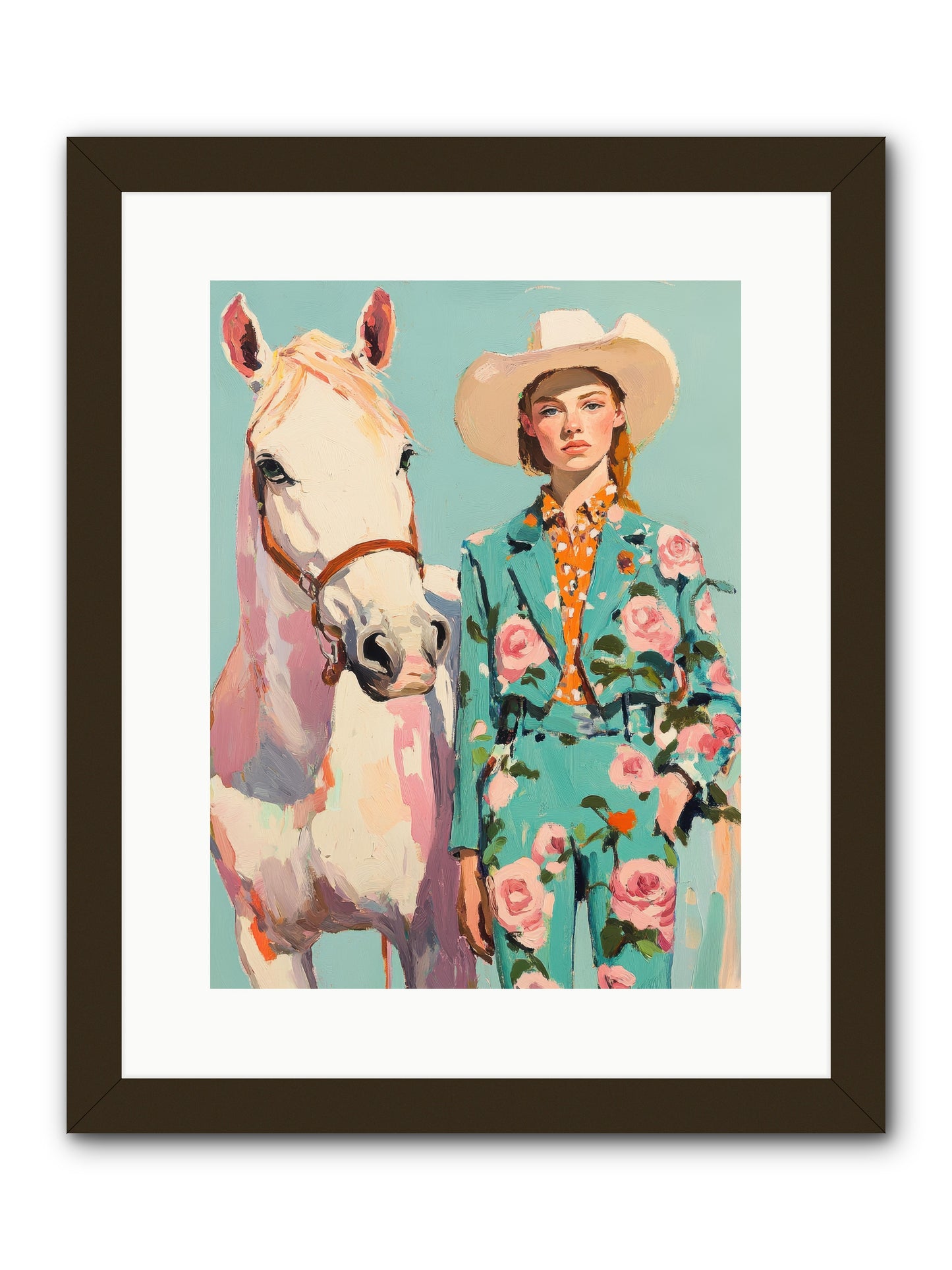 Dust Storm Rider -- Framed Print - Black 12x16