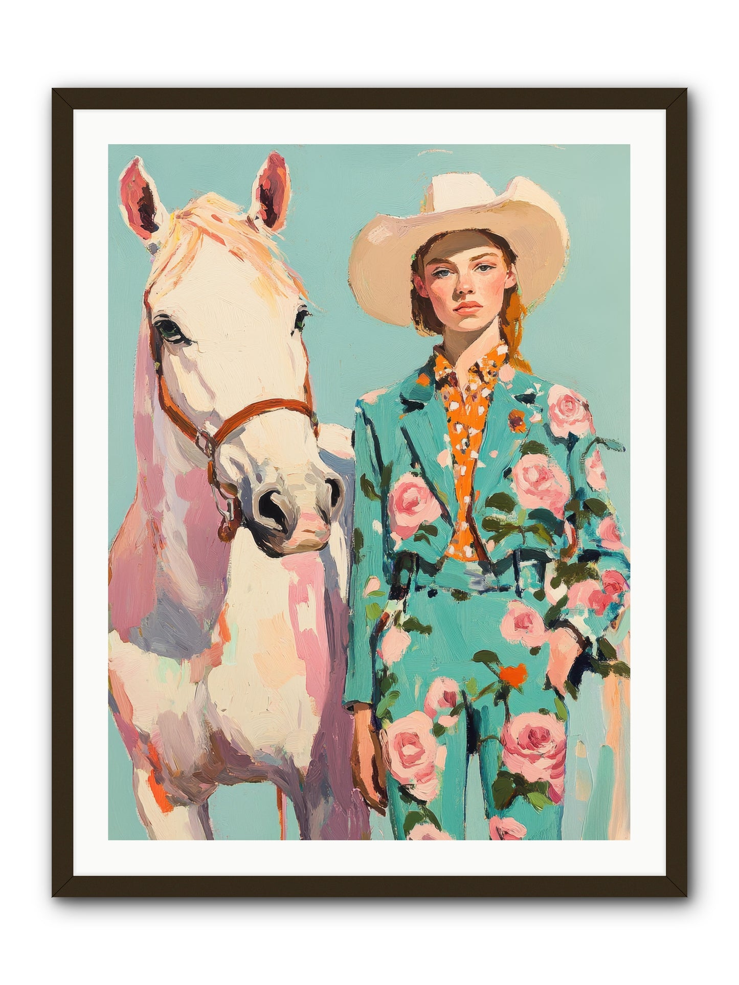 Dust Storm Rider -- Framed Print - Black 30x40
