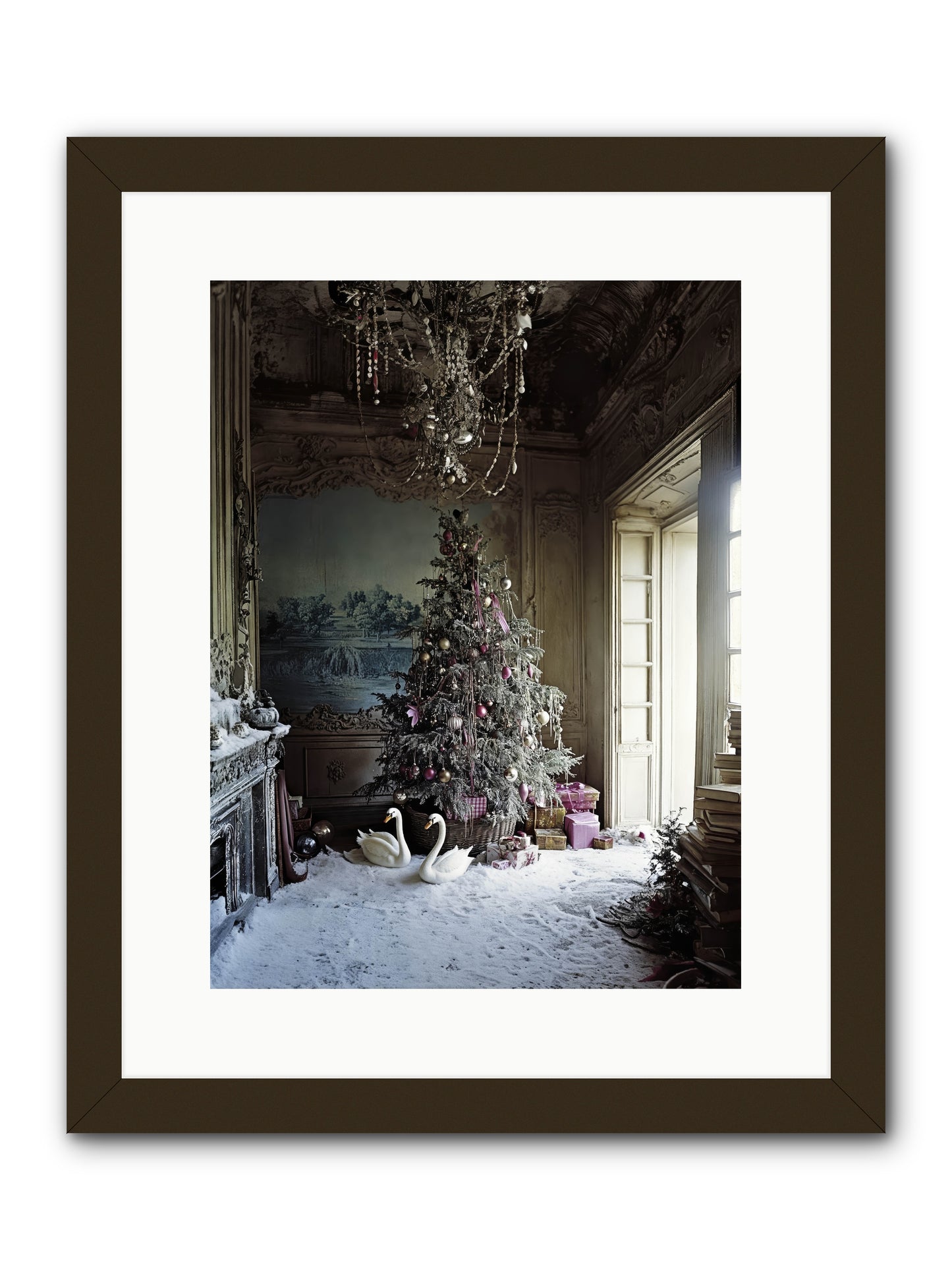 Dusted In Moonlight Miracles -- Framed Print - Black 12x16