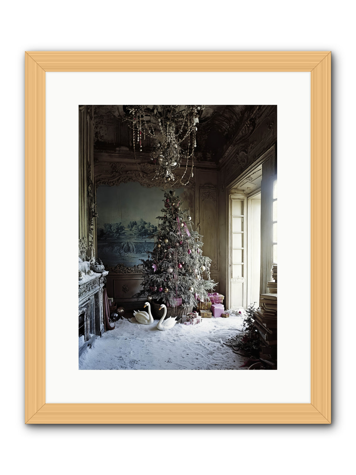 Dusted In Moonlight Miracles -- Framed Print - Natural 12x16