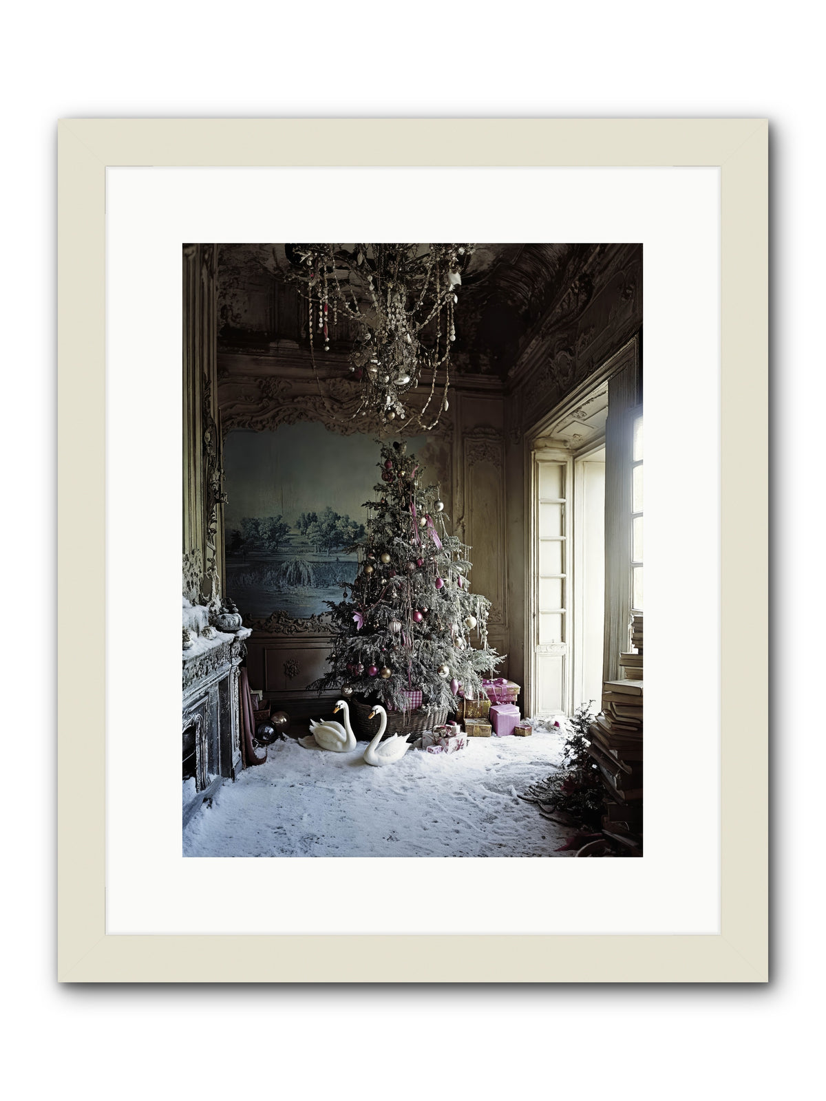 Dusted In Moonlight Miracles -- Framed Print - White 12x16