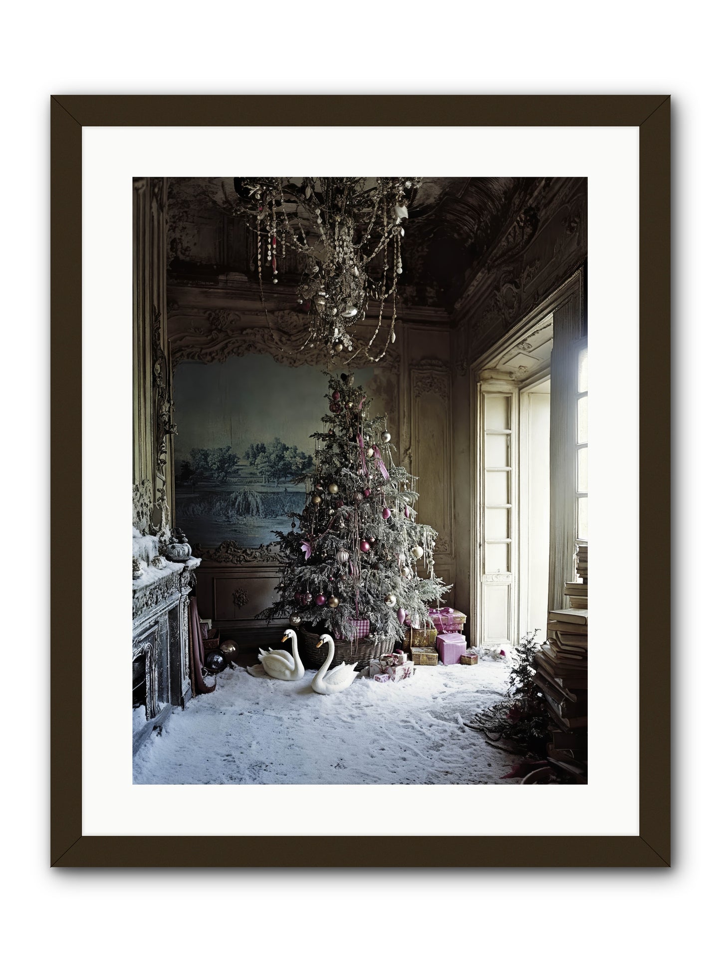Dusted In Moonlight Miracles -- Framed Print - Black 18x24
