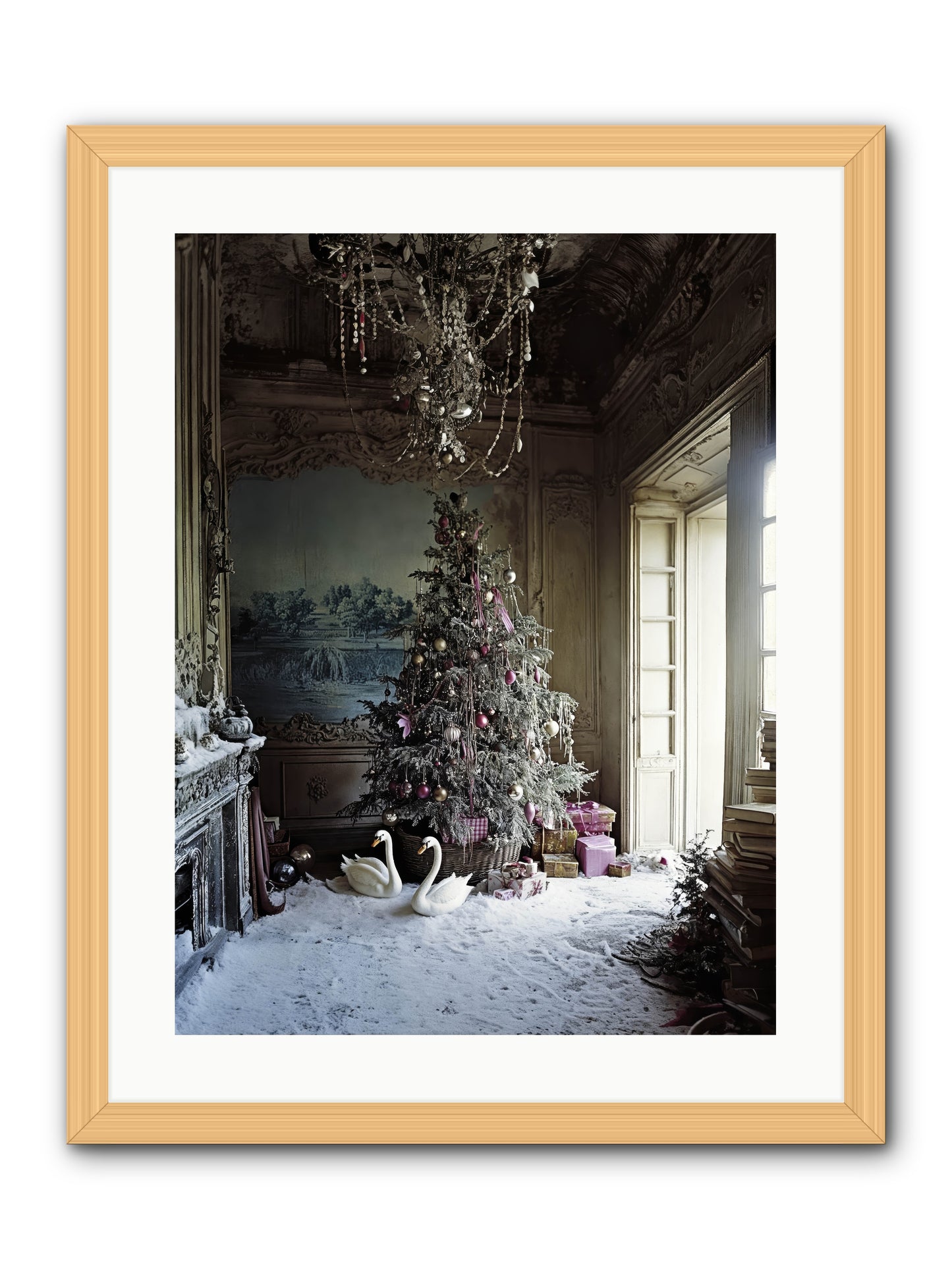 Dusted In Moonlight Miracles -- Framed Print - Natural 18x24