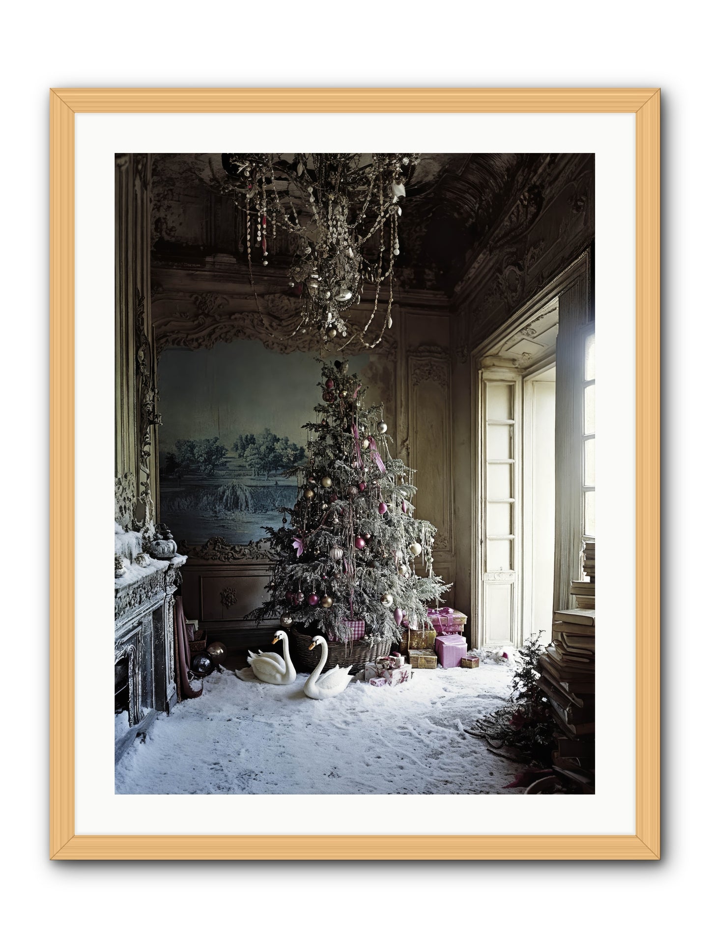 Dusted In Moonlight Miracles -- Framed Print - Natural 24x32
