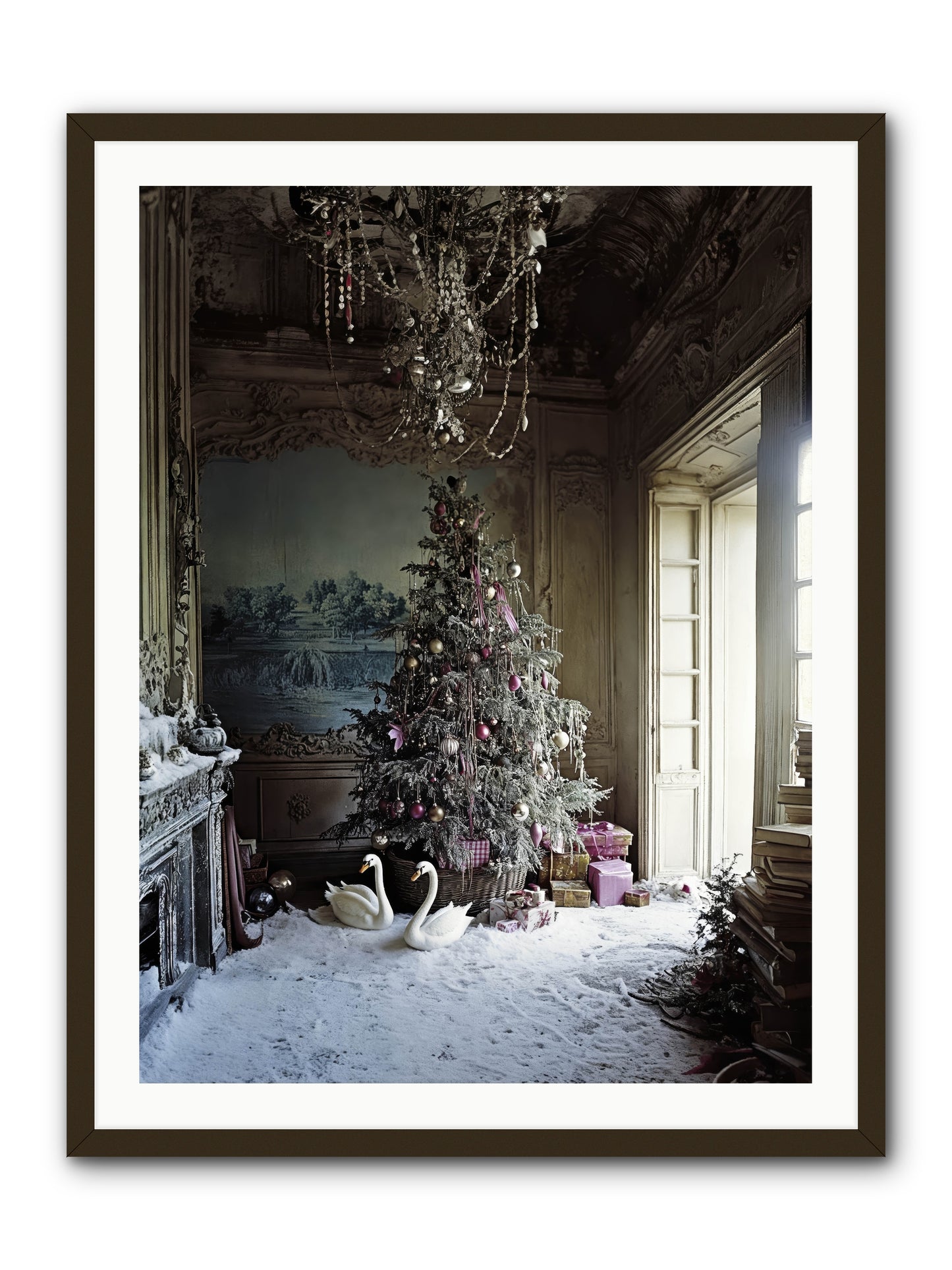 Dusted In Moonlight Miracles -- Framed Print - Black 30x40